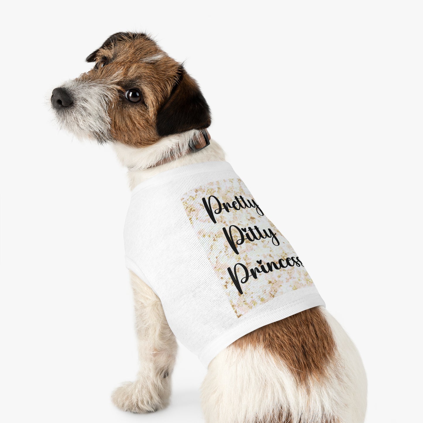 Pet Tank Top — "Pretty Pitty Princess" Cute Sparkle Dog Tank for Small Pits & Pitbull Lovers