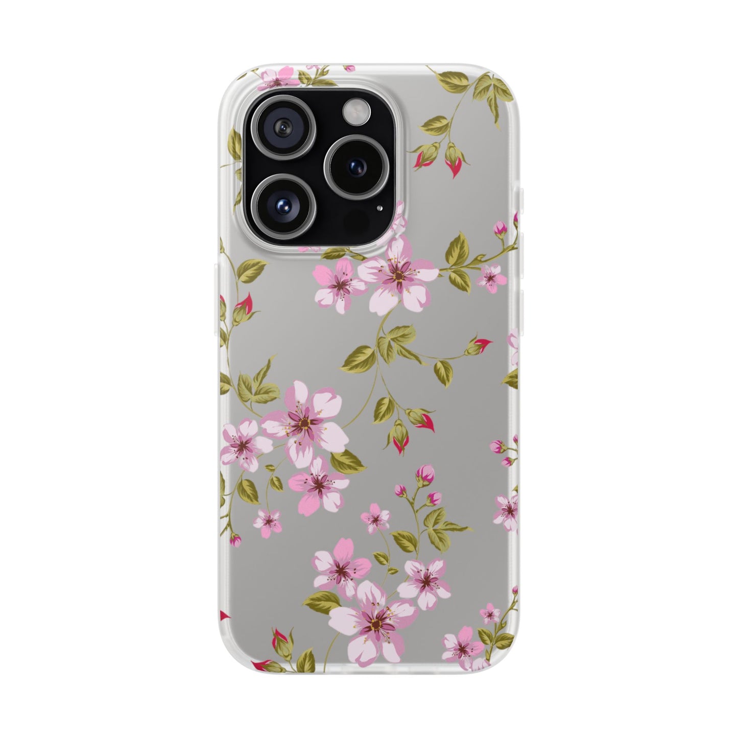 Floral Pink Blossom Flexi Case — Slim Protective Phone Case with Watercolor Cherry Blossom Design