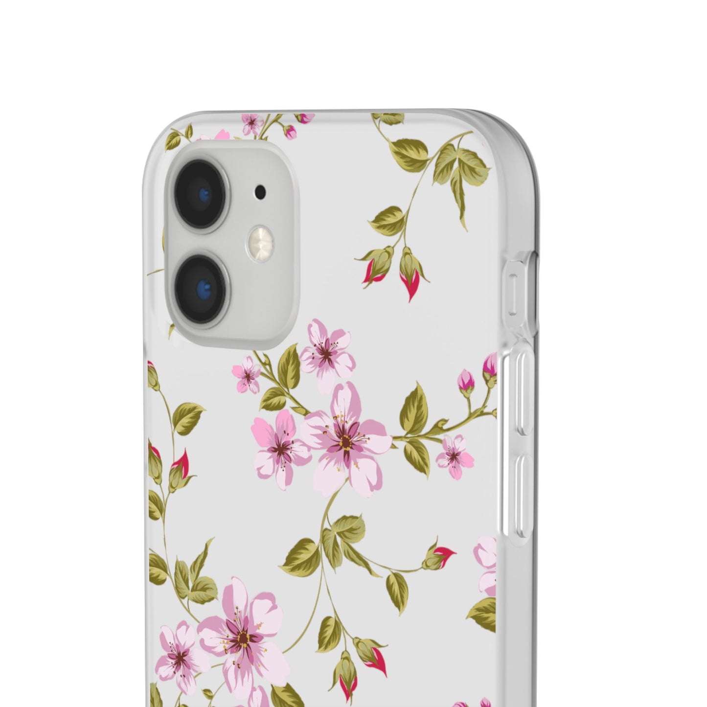 Floral Pink Blossom Flexi Case — Slim Protective Phone Case with Watercolor Cherry Blossom Design