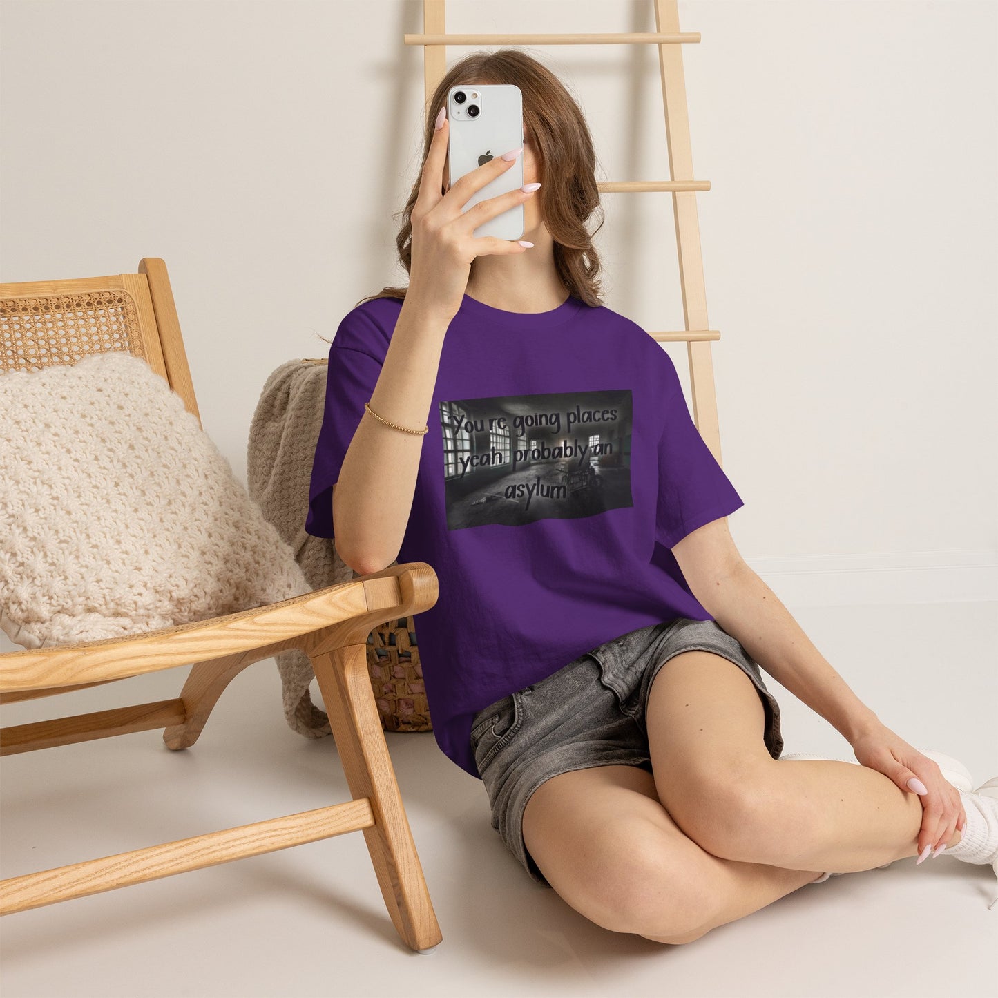 Dark Asylum Photo Tee — "You're Going Places, Yeah Probably the Asylum"