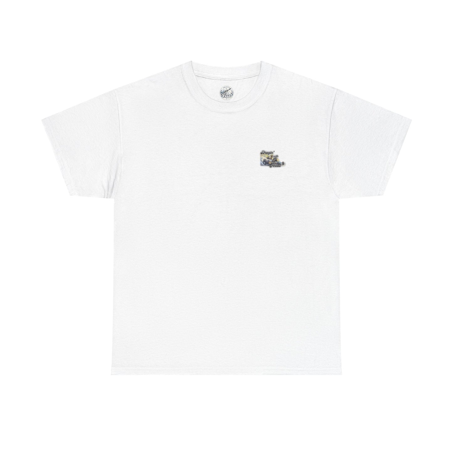 T-Shirt — "Dragin' With Jesus" Classic Car Faith Tee