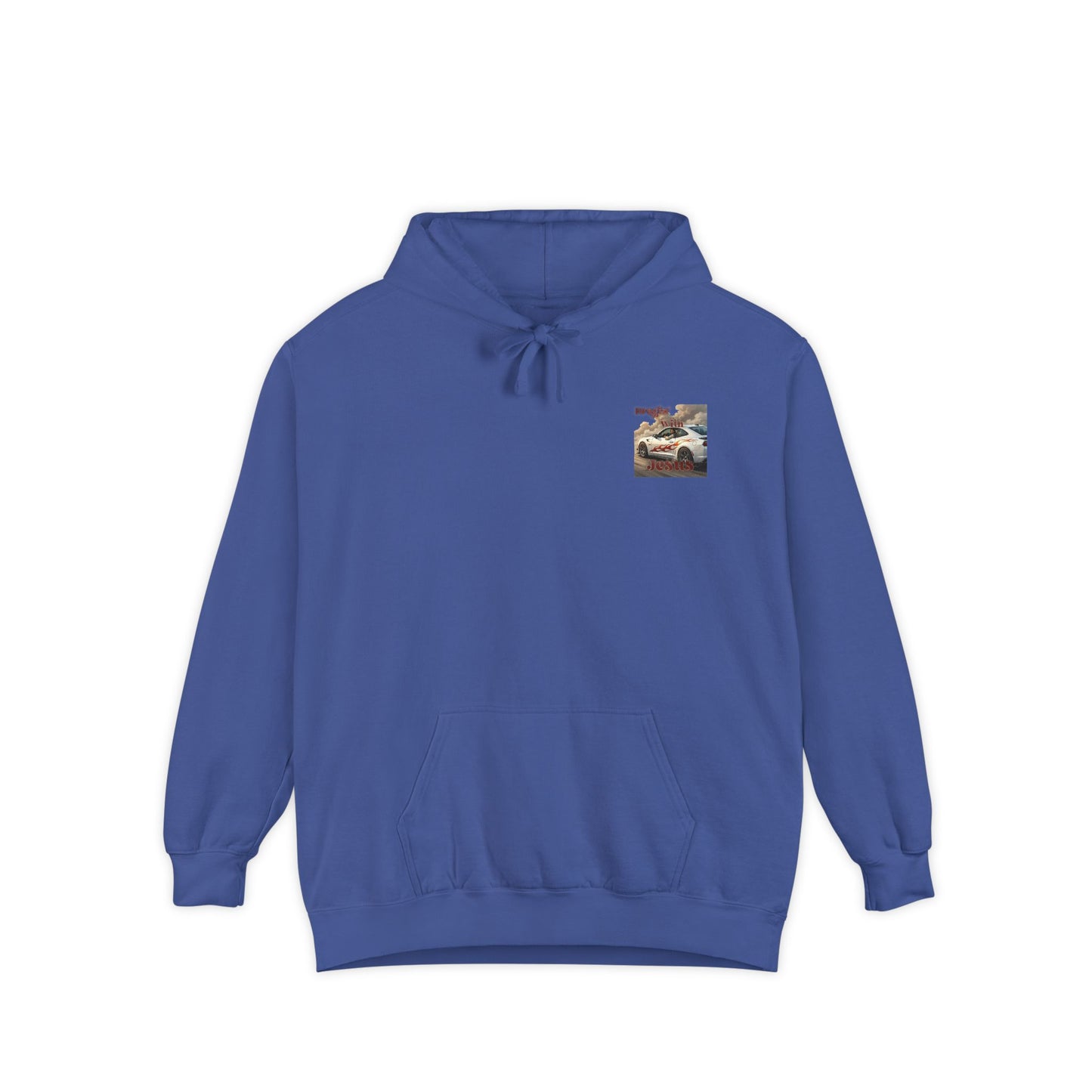 Dragin with Jesus Hoodie — Small Chest Print