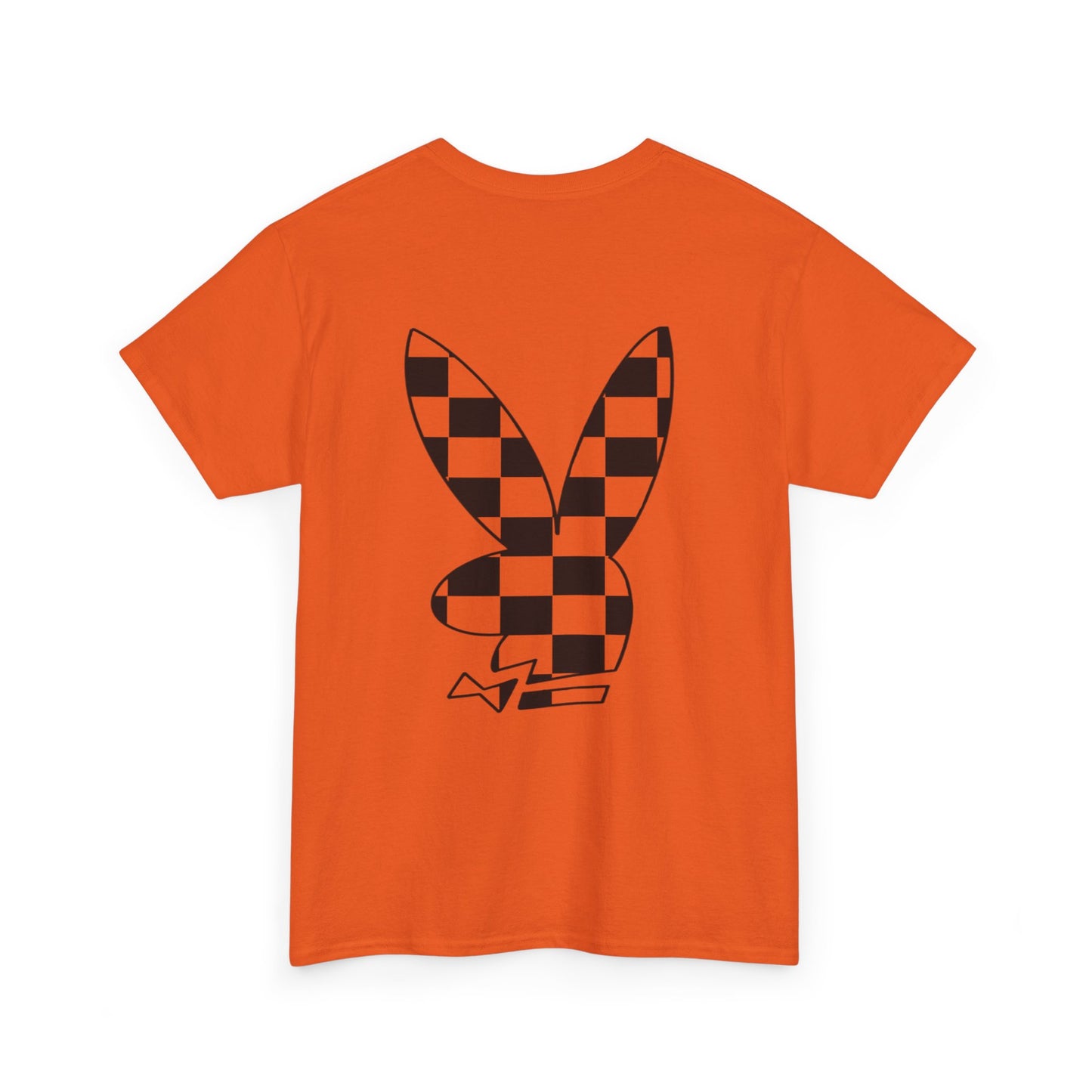 Checkerboard Bunny Tee — Retro Skate-Inspired Graphic T-Shirt