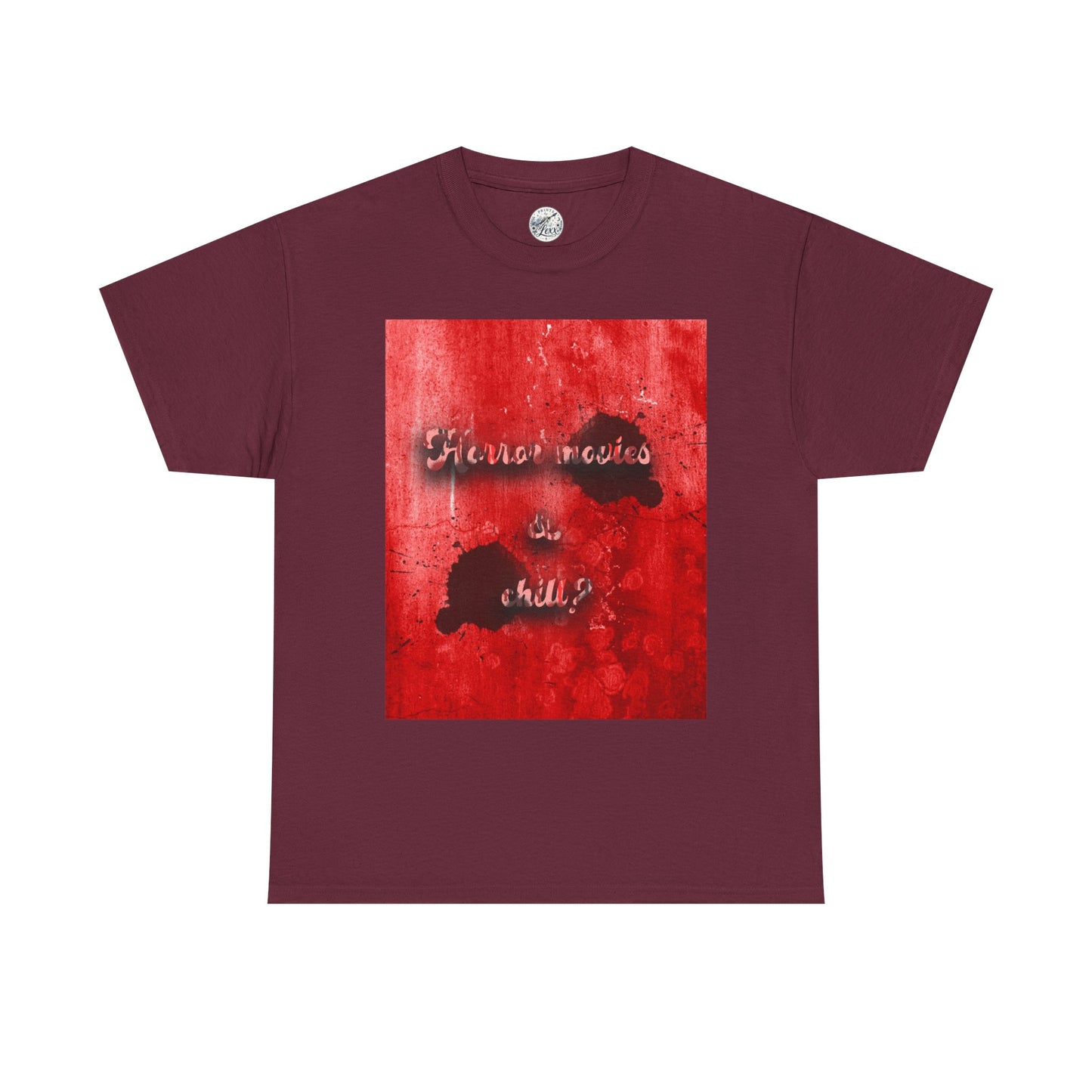 Graphic Tee – 'Horror movies & chill’ Ink Splash Design