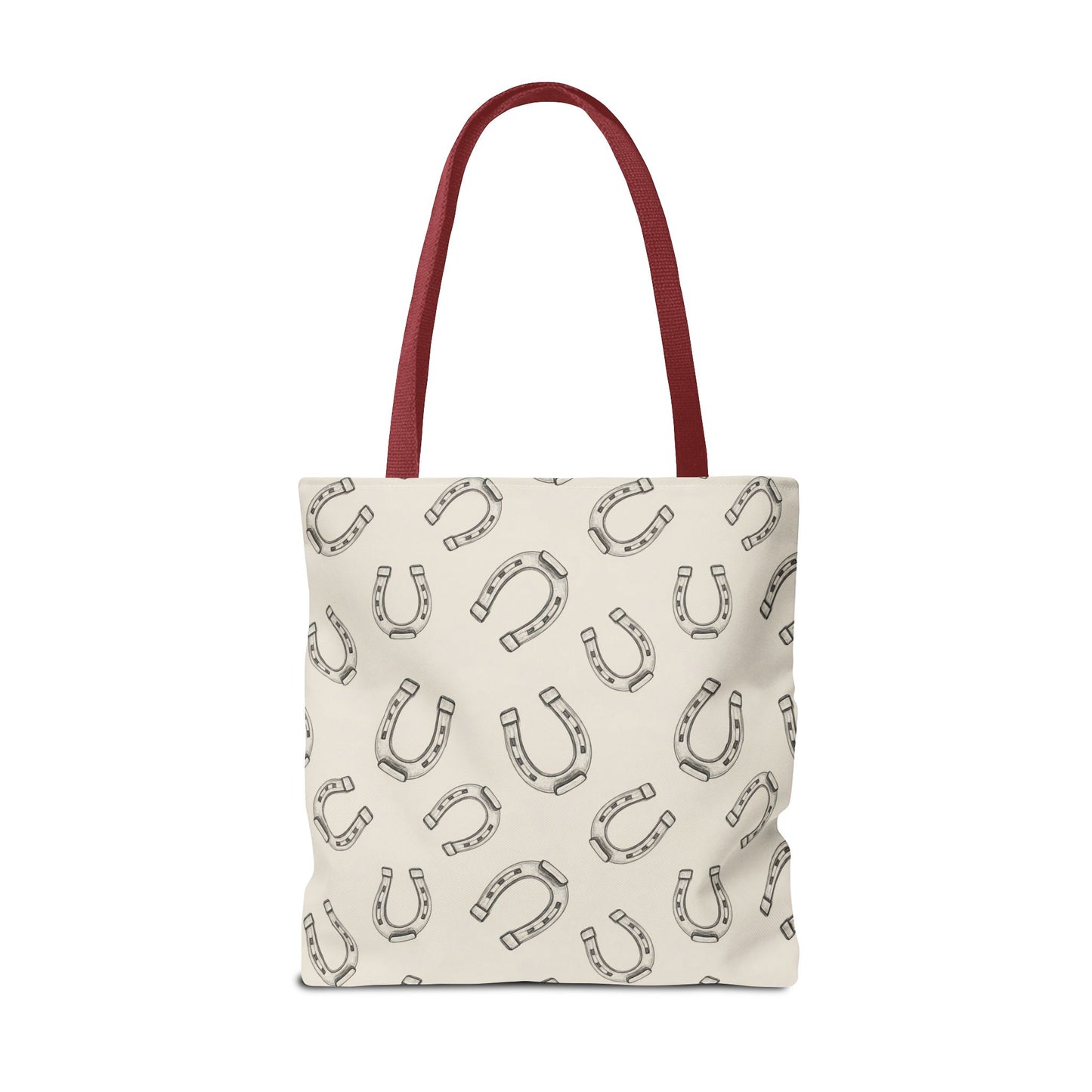 Horseshoe Pattern Tote Bag – Lucky Neutral Printed Canvas Tote
