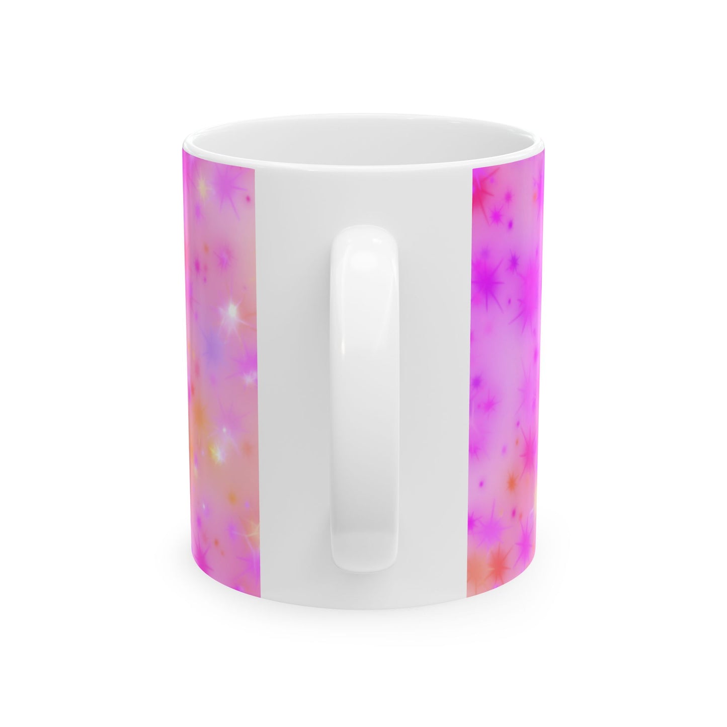 Pink Starry Ceramic Mug – "I'll get over it, I just have to be dramatic first"