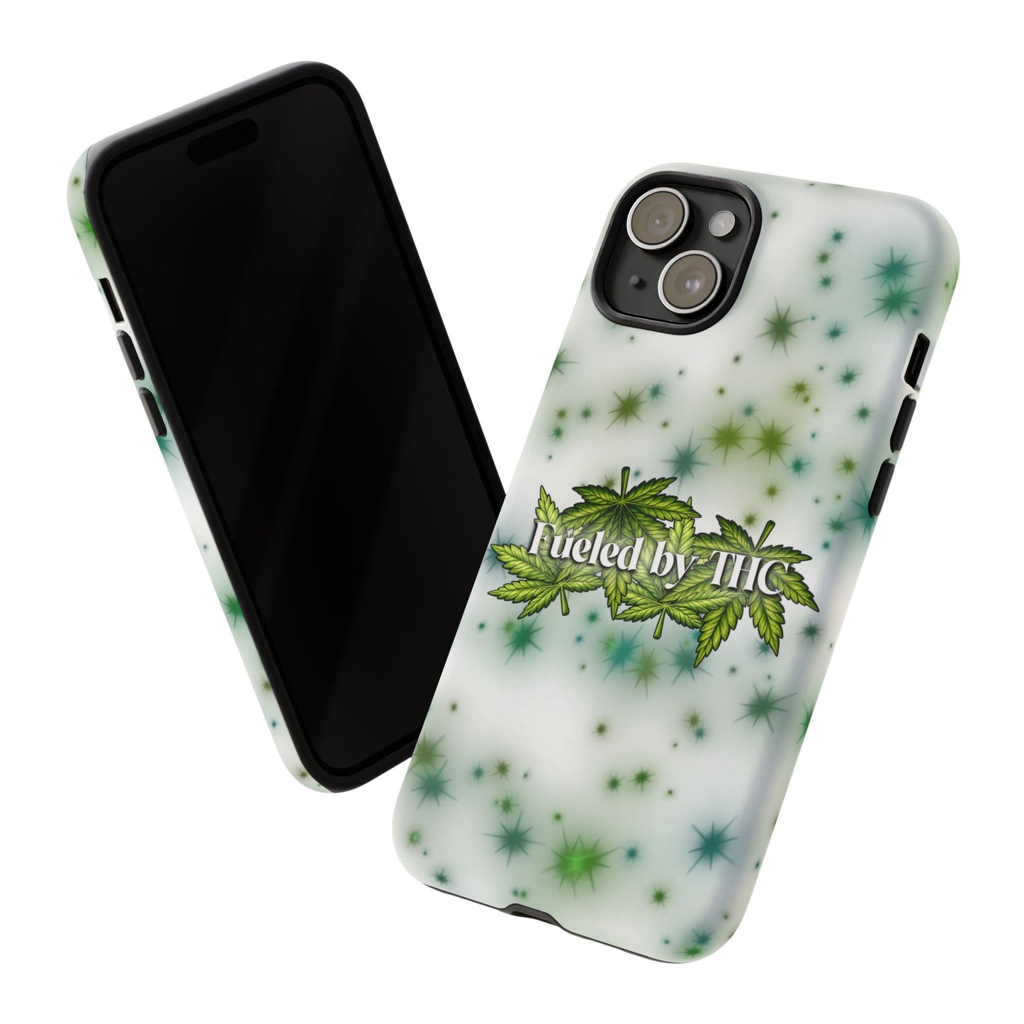 Phone Case — “Fueled by THC” Green Leaf Design