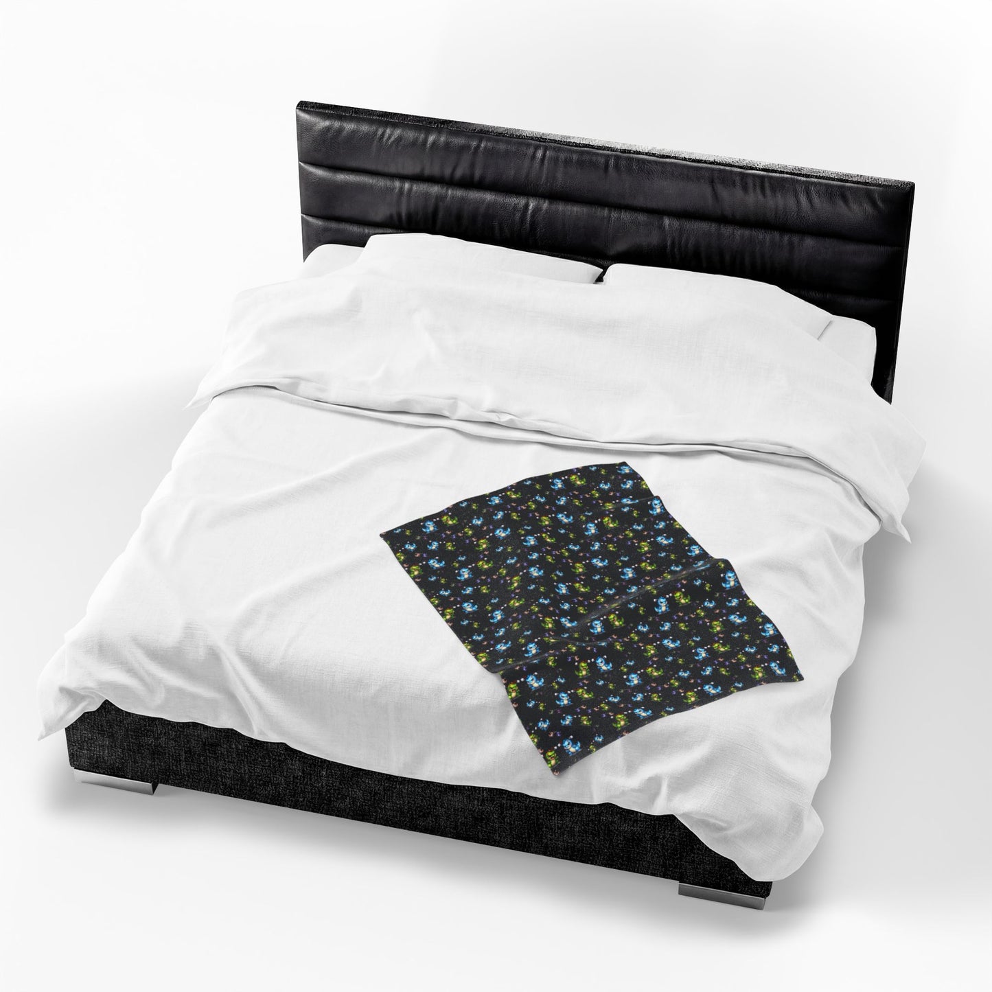 Plush Blanket — Cute Dino Pattern Velveteen Throw