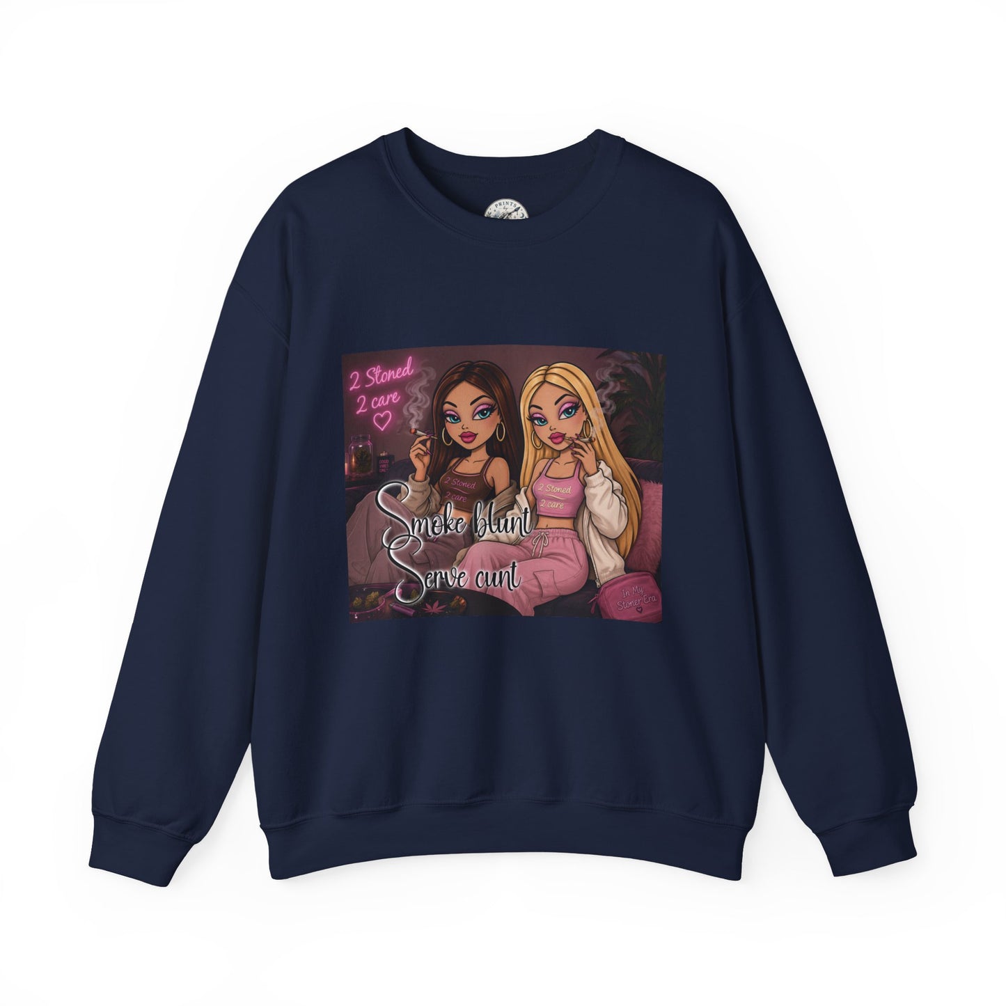 Smoke blunt serve cunt Unisex Heavy Blend™ Crewneck Sweatshirt