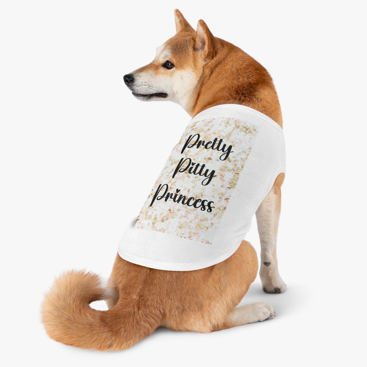Pet Tank Top — "Pretty Pitty Princess" Cute Sparkle Dog Tank for Small Pits & Pitbull Lovers