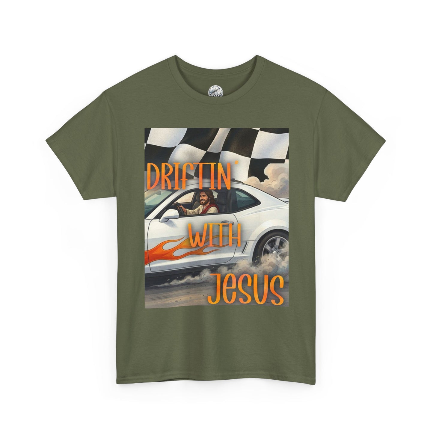 Driftin' with Jesus T-Shirt — Christian Racing Graphic Tee
