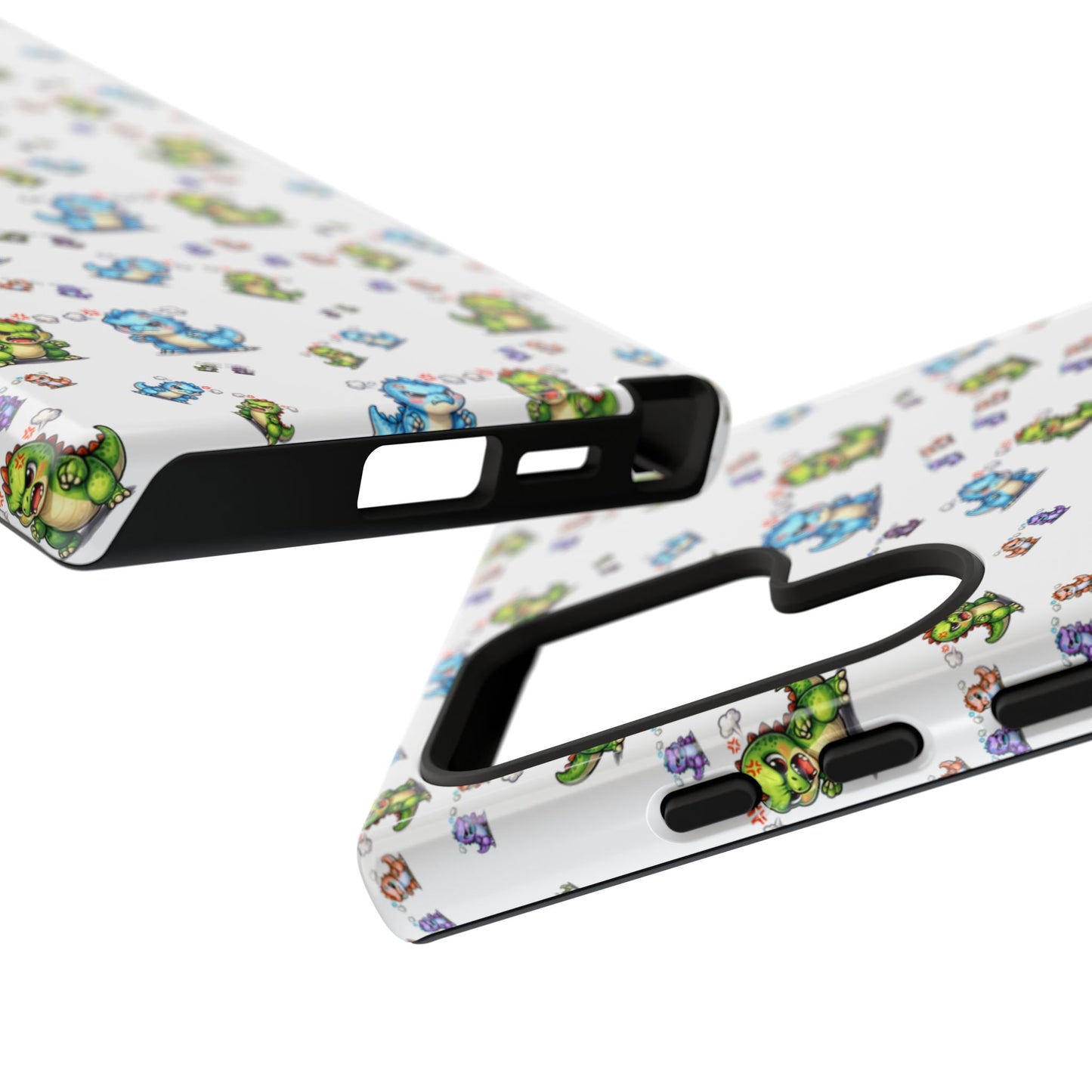 Cute Dino Pattern Phone Case — Playful Cartoon Dinosaur Tough Phone Cover
