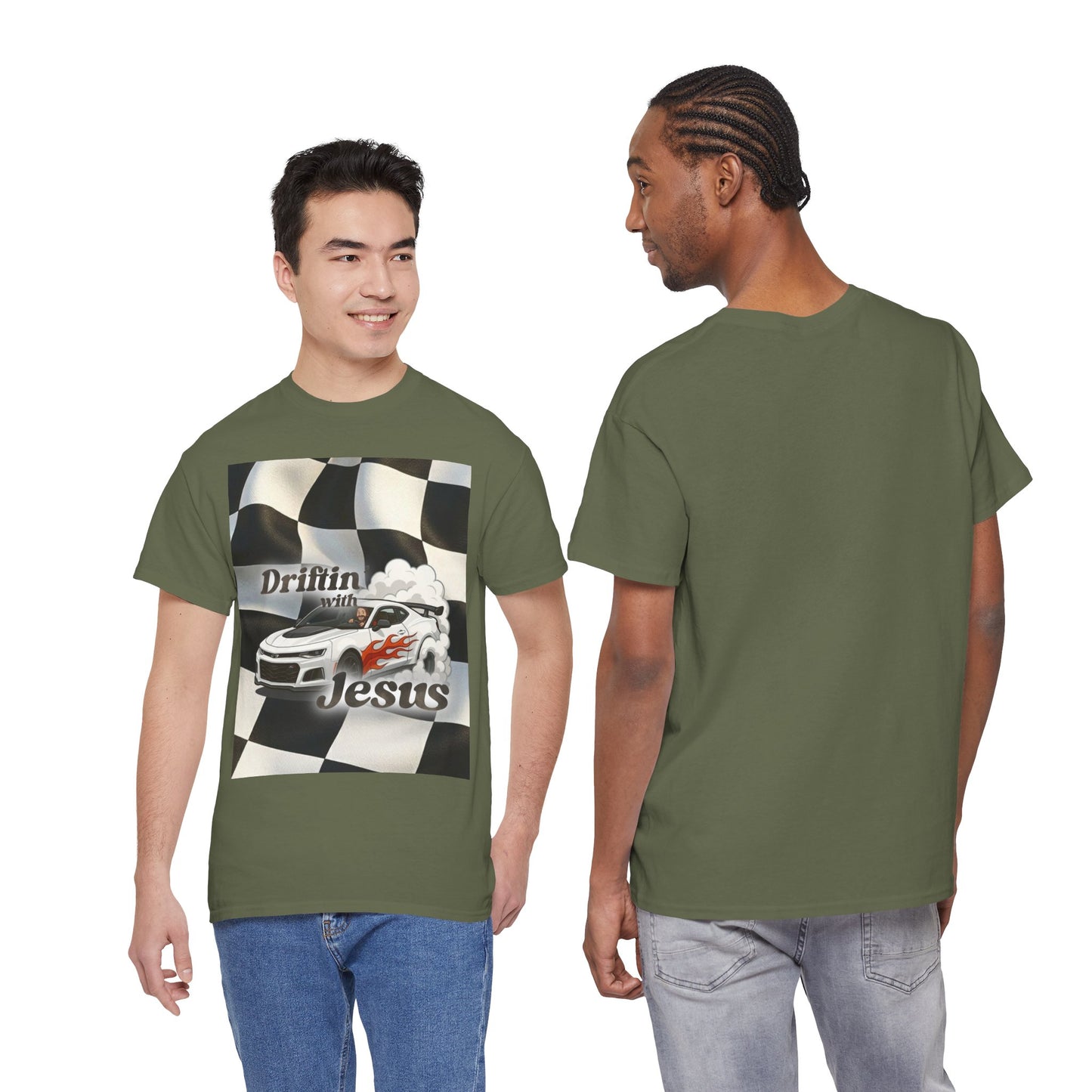 Driftin' with Jesus Tee — Christian Racing Graphic T-Shirt
