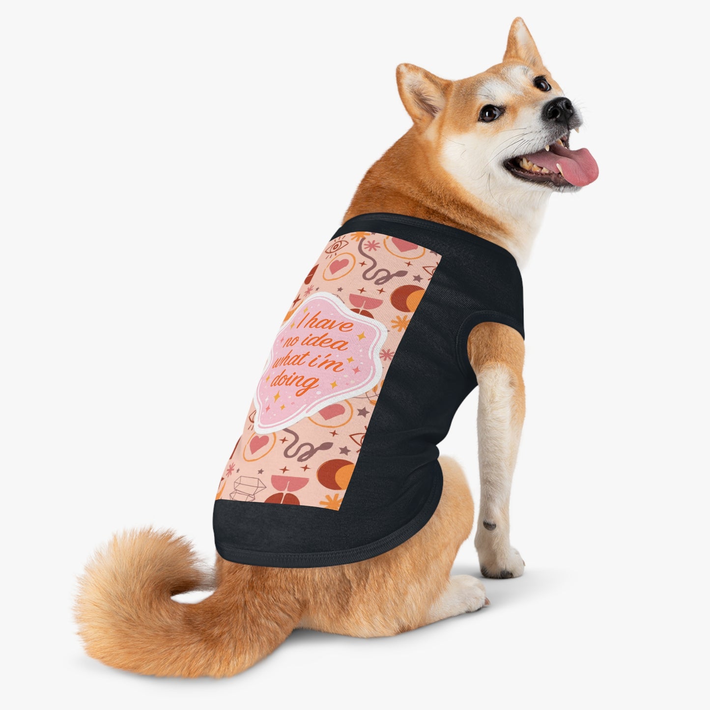I Have No Idea What I’m Doing Pet Tank Top — Cute Witchy Pattern Dog Shirt