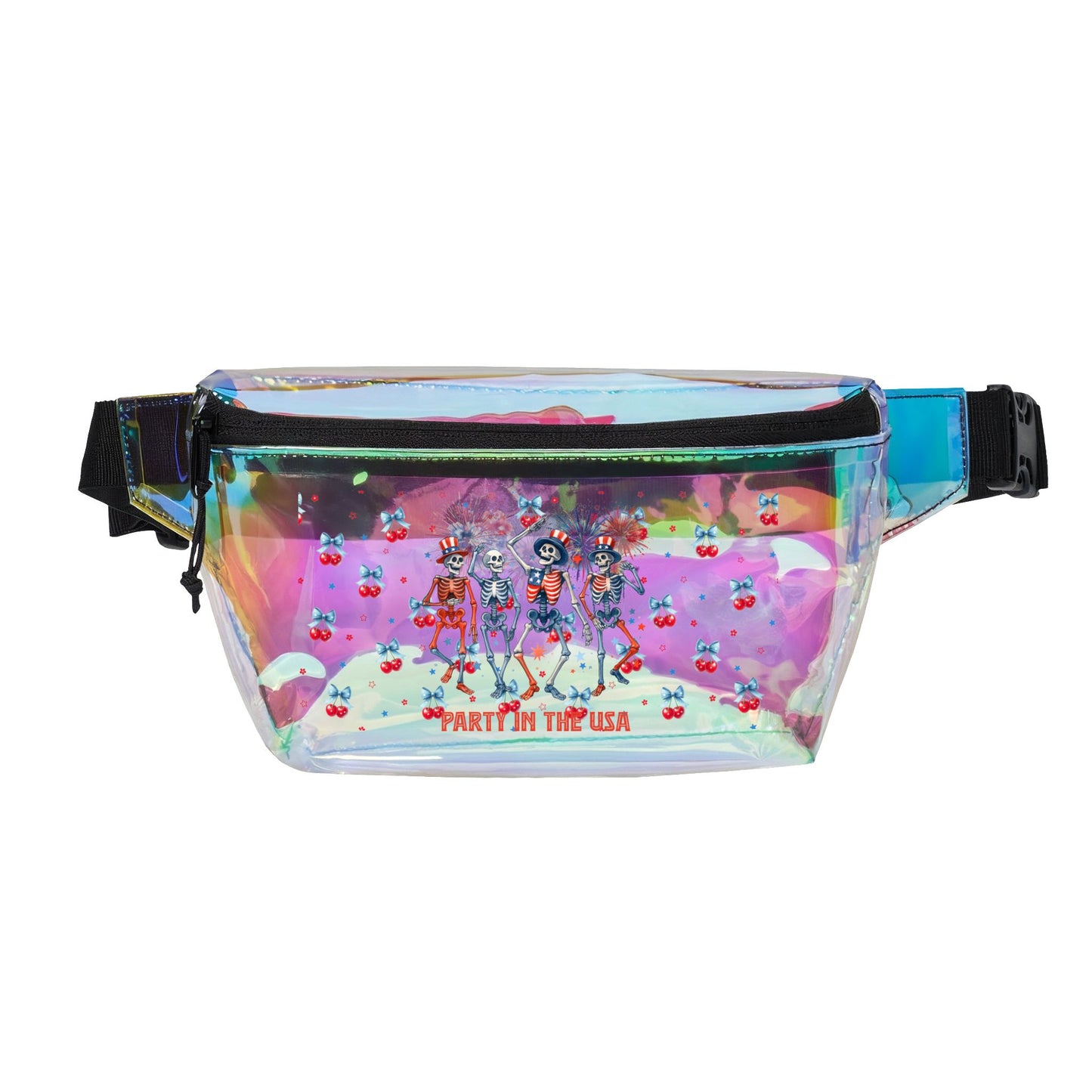 Transparent Fanny Pack — Patriotic 'Party in the USA' Festival Belt Bag