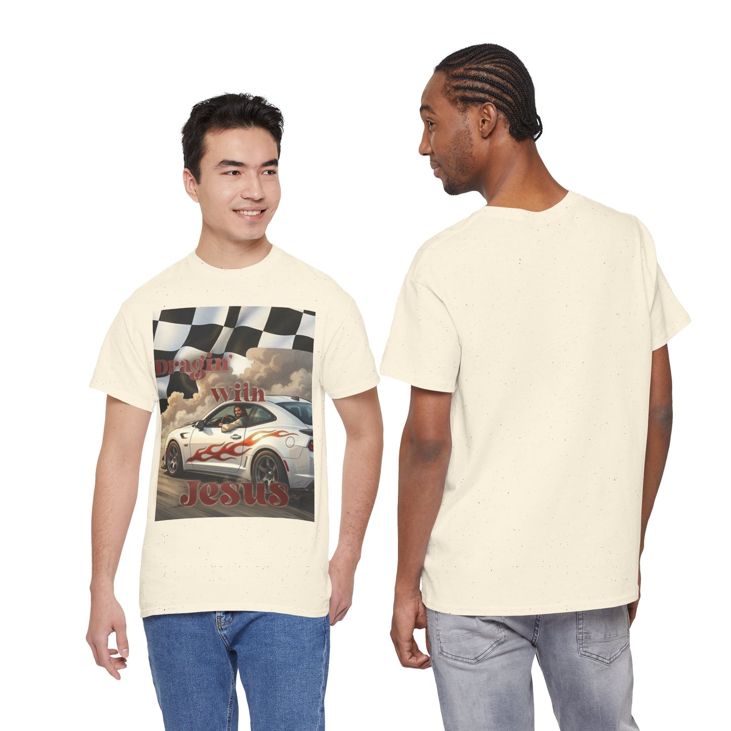 Racing With Jesus T-Shirt — Faith & Speed Graphic Tee