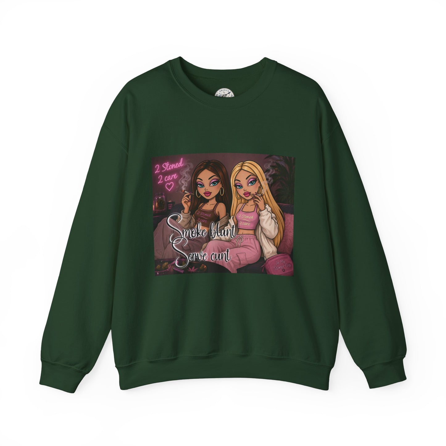 Smoke blunt serve cunt Unisex Heavy Blend™ Crewneck Sweatshirt