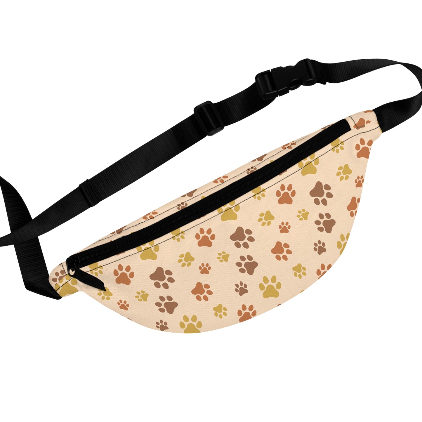Paw Print Fanny Pack — Cute Dog & Cat Paw Pattern Waist Bag