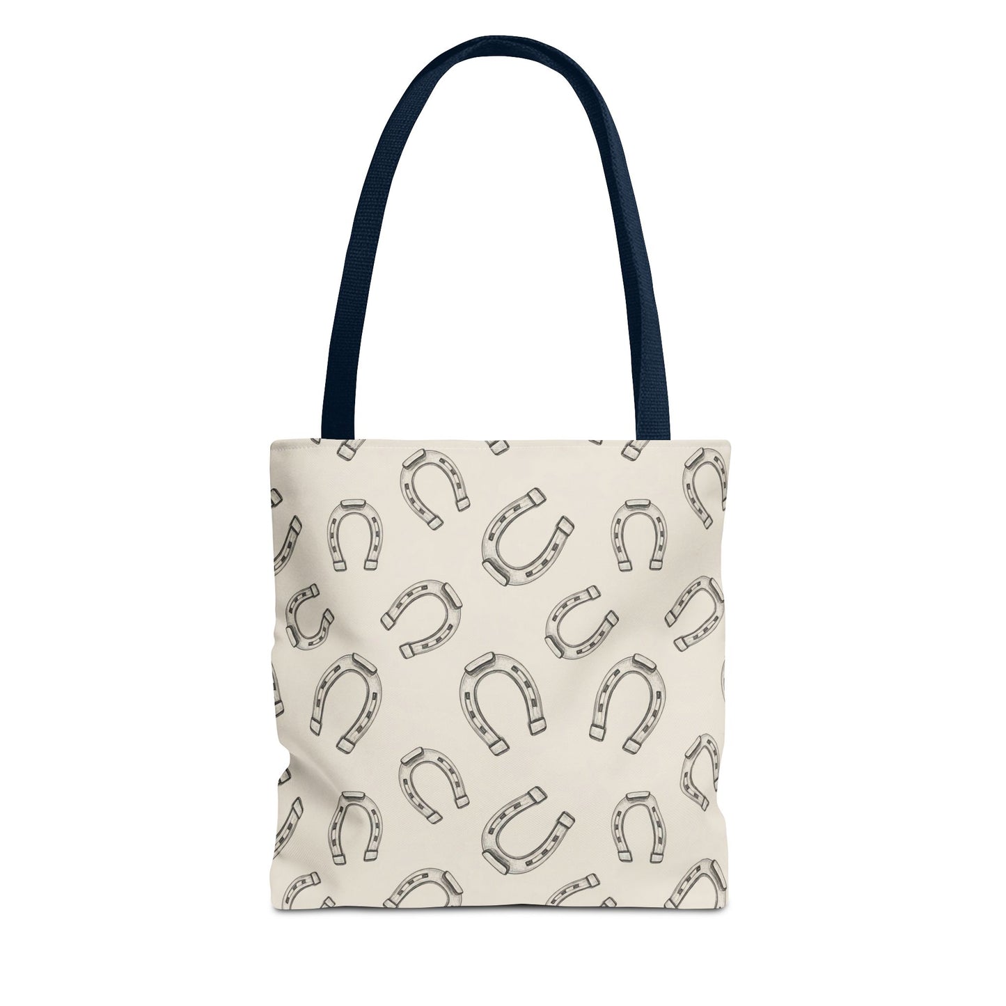 Horseshoe Pattern Tote Bag – Lucky Neutral Printed Canvas Tote
