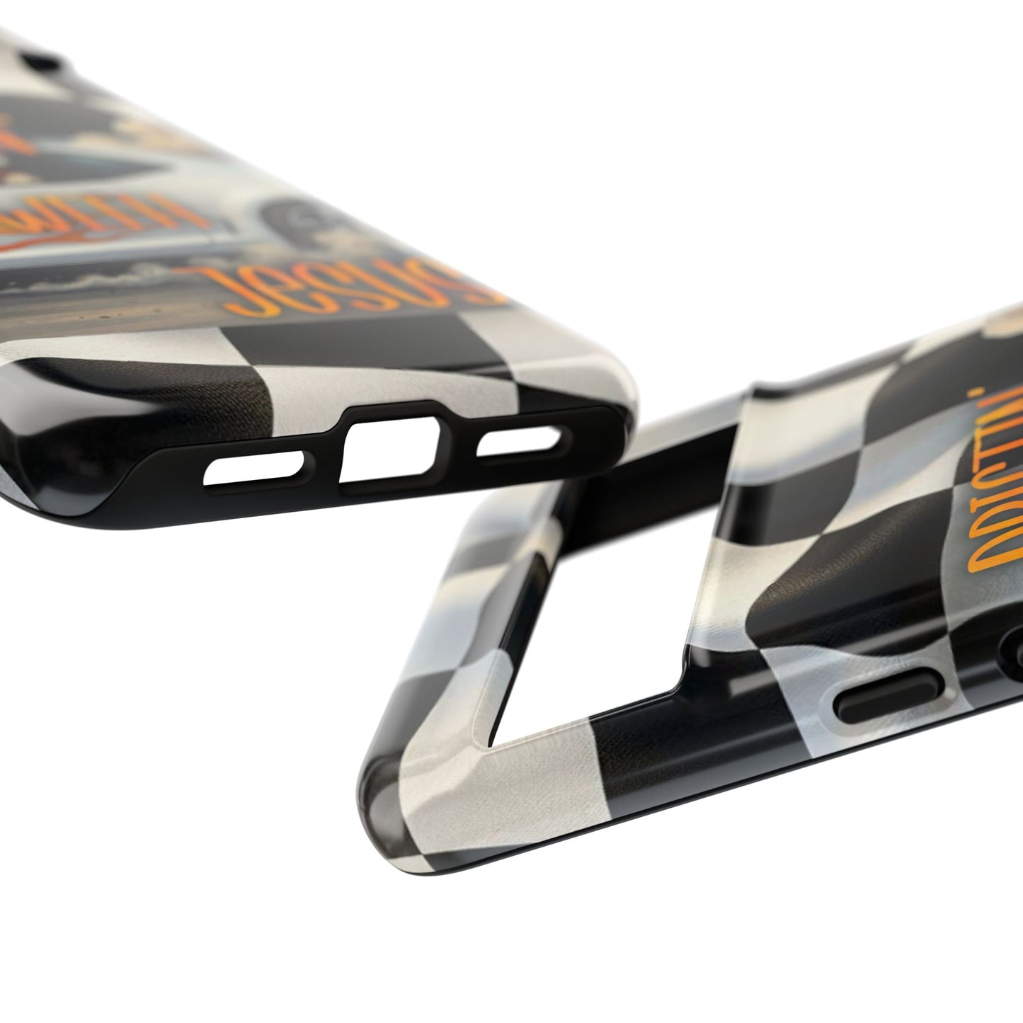 Phone Case — "Driftin' With Jesus" Racing Crosscheck Design - Samsung/ Google phones