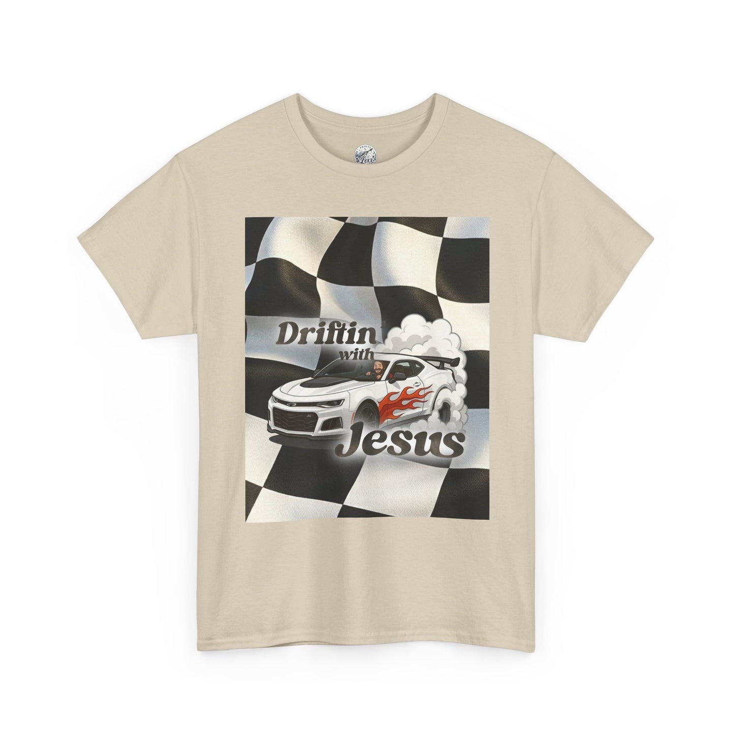 Driftin' with Jesus Tee — Christian Racing Graphic T-Shirt