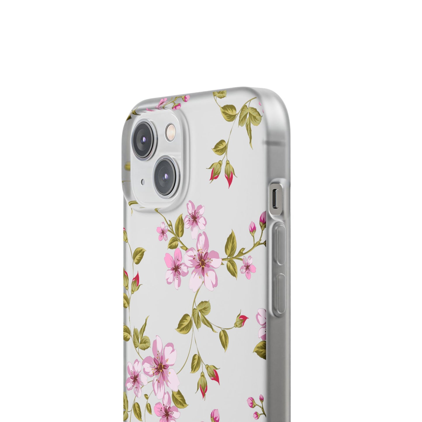 Floral Pink Blossom Flexi Case — Slim Protective Phone Case with Watercolor Cherry Blossom Design
