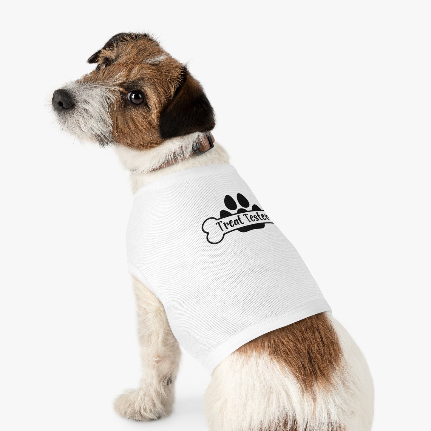 Pet Tank Top - "Treat Tester" Paw Print Bone Dog Shirt