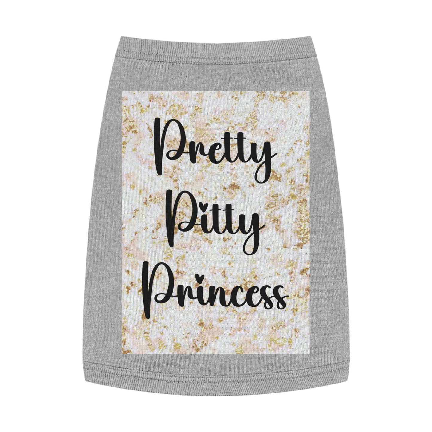 Pet Tank Top — "Pretty Pitty Princess" Cute Sparkle Dog Tank for Small Pits & Pitbull Lovers