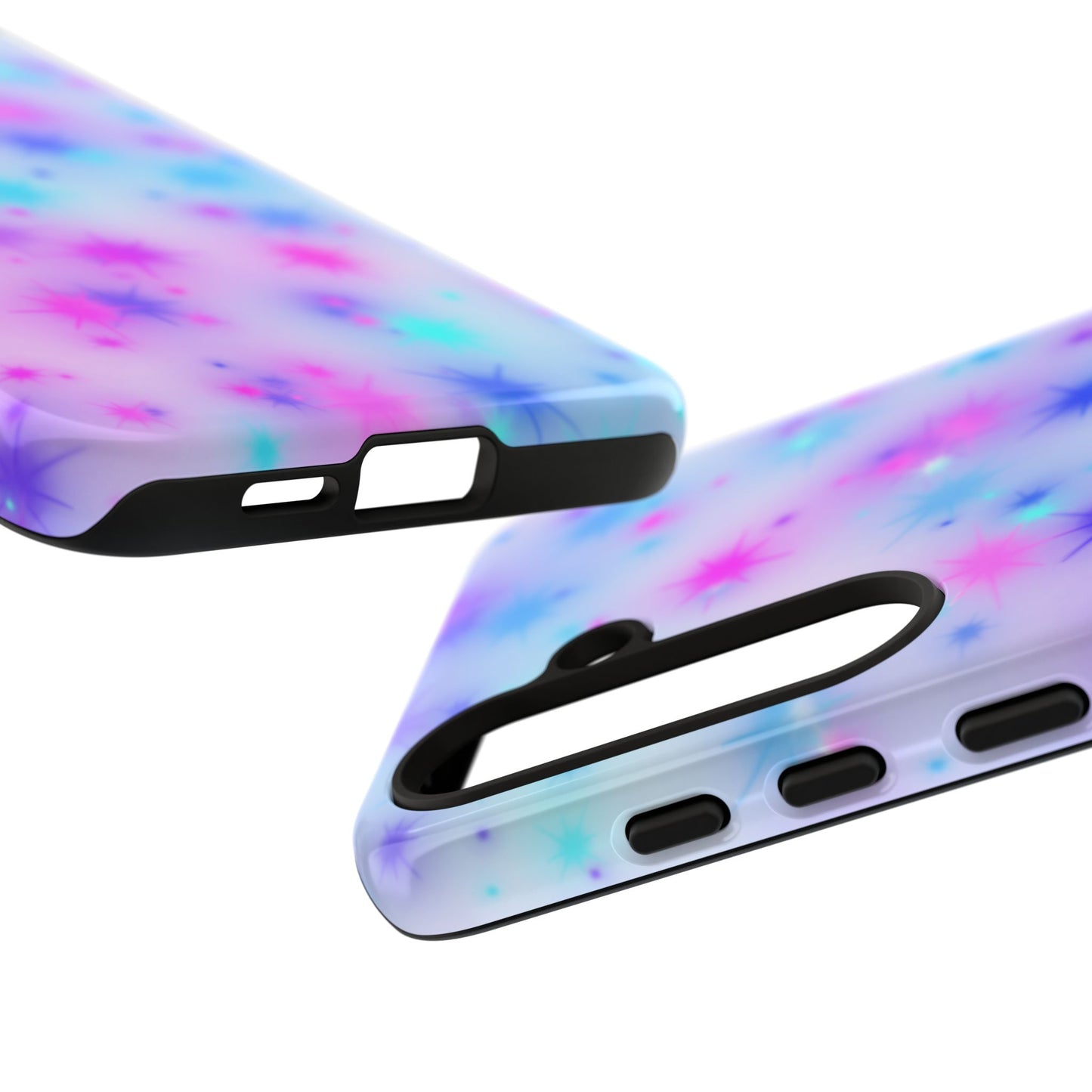 Galaxy Sparkle Tough Phone Case - Pastel Starburst Protective Cover