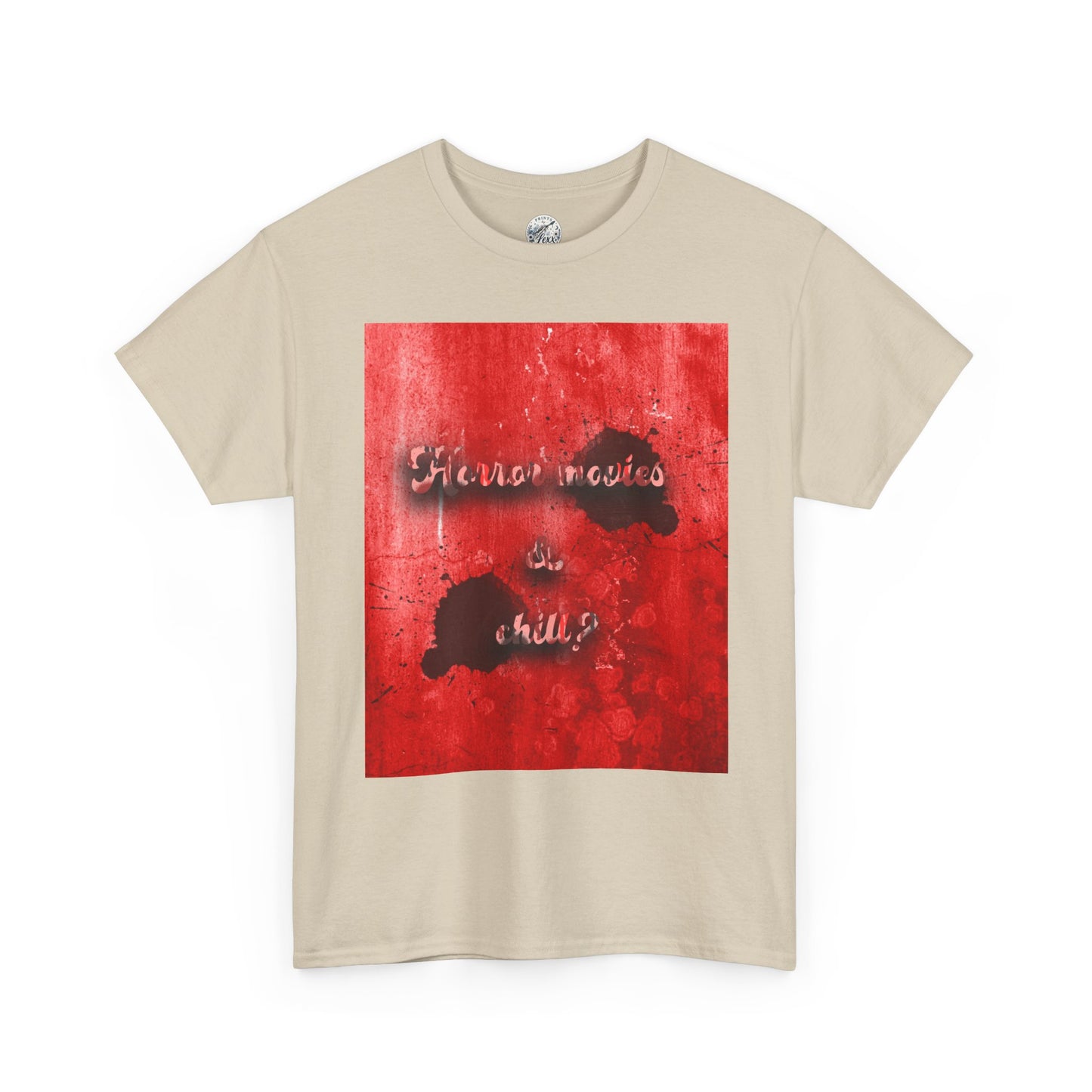 Graphic Tee – 'Horror movies & chill’ Ink Splash Design