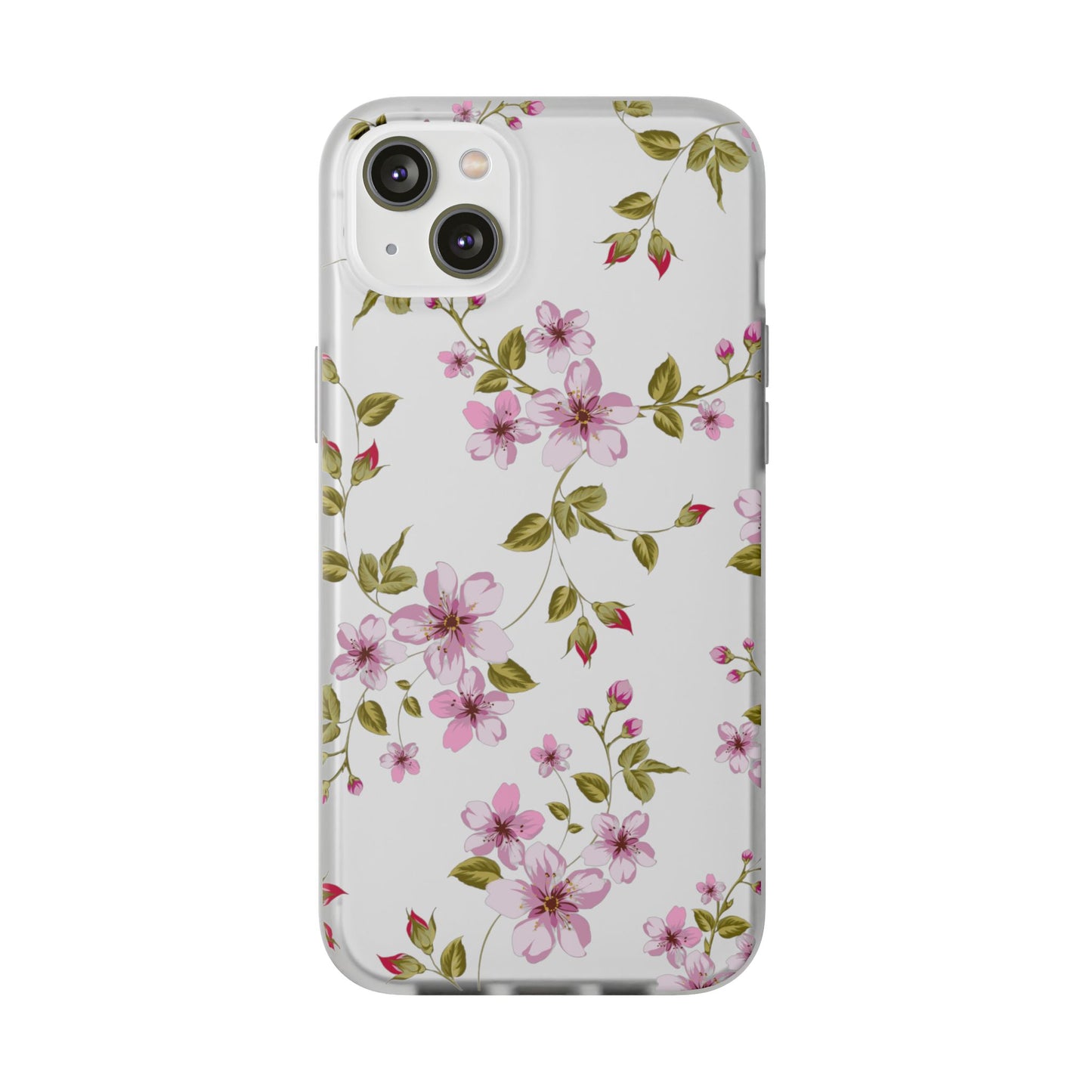 Floral Pink Blossom Flexi Case — Slim Protective Phone Case with Watercolor Cherry Blossom Design
