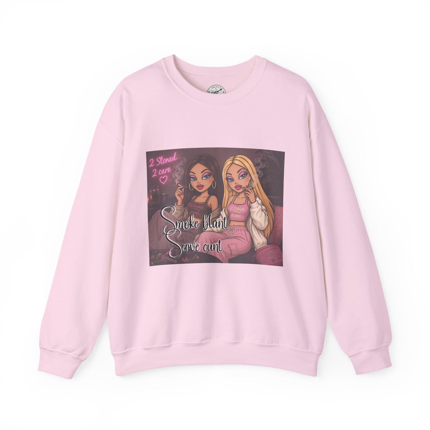 Smoke blunt serve cunt Unisex Heavy Blend™ Crewneck Sweatshirt