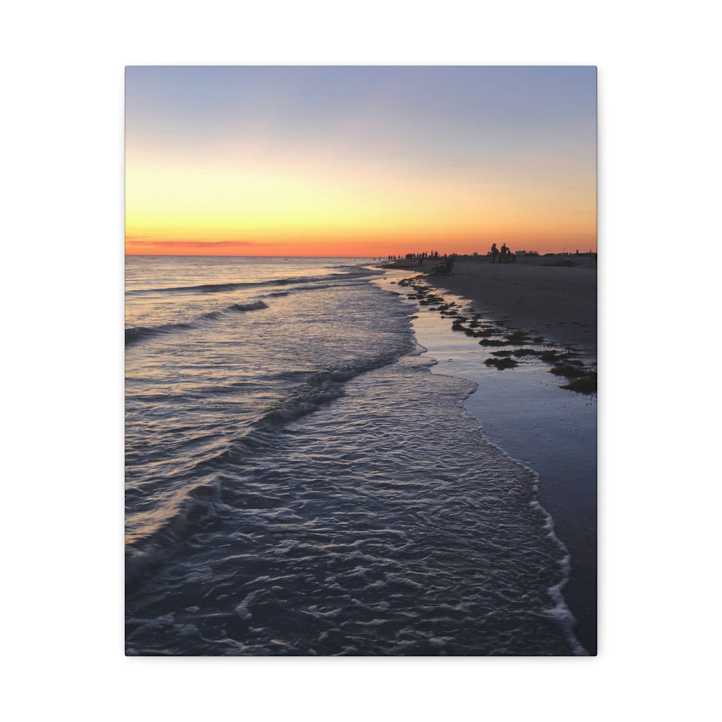 Sunset Beach Canvas Print — Coastal Wall Art for Living Room & Bedroom
