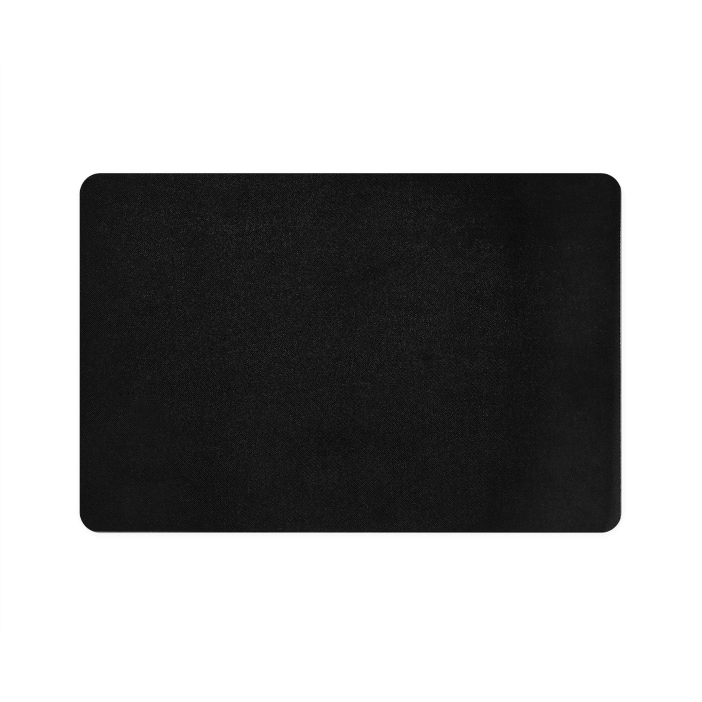 Crowned Confetti Pet Food Mat (12x18) — Non-Slip Royal Black Placemat for Dogs & Cats