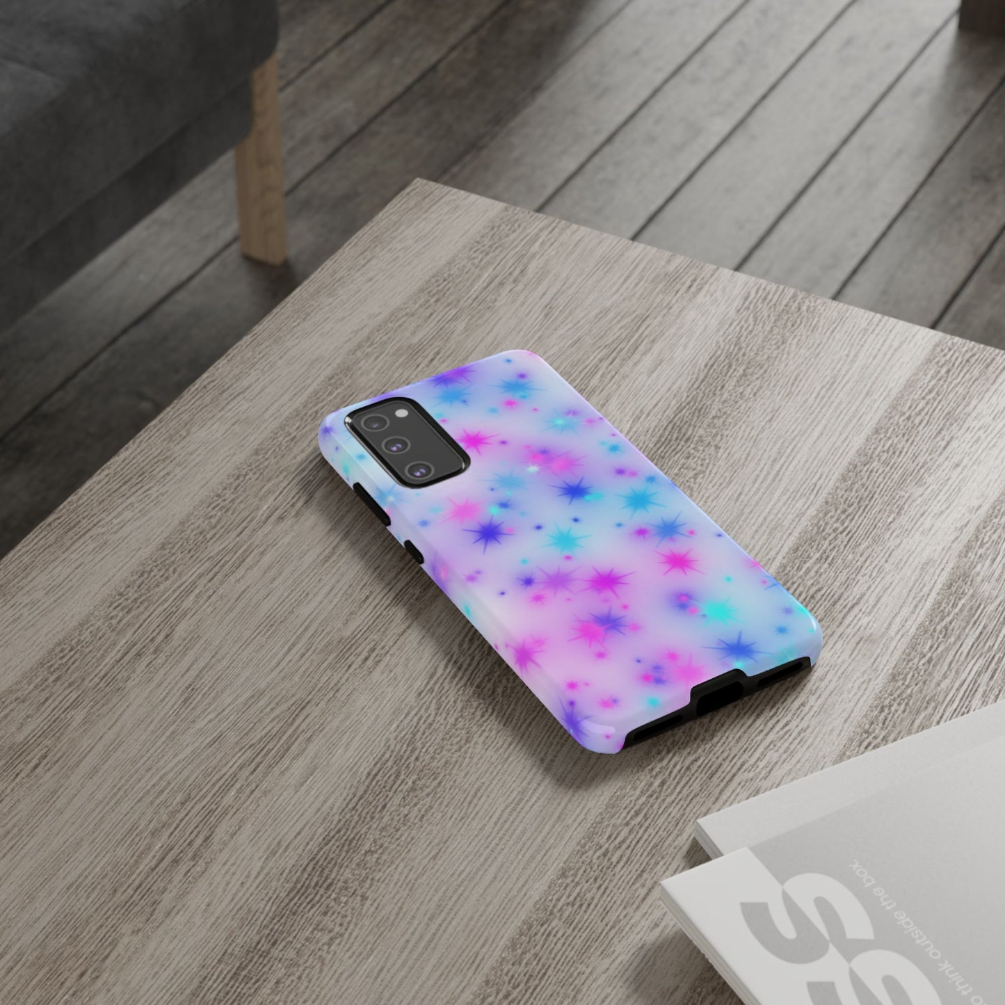 Galaxy Sparkle Tough Phone Case - Pastel Starburst Protective Cover