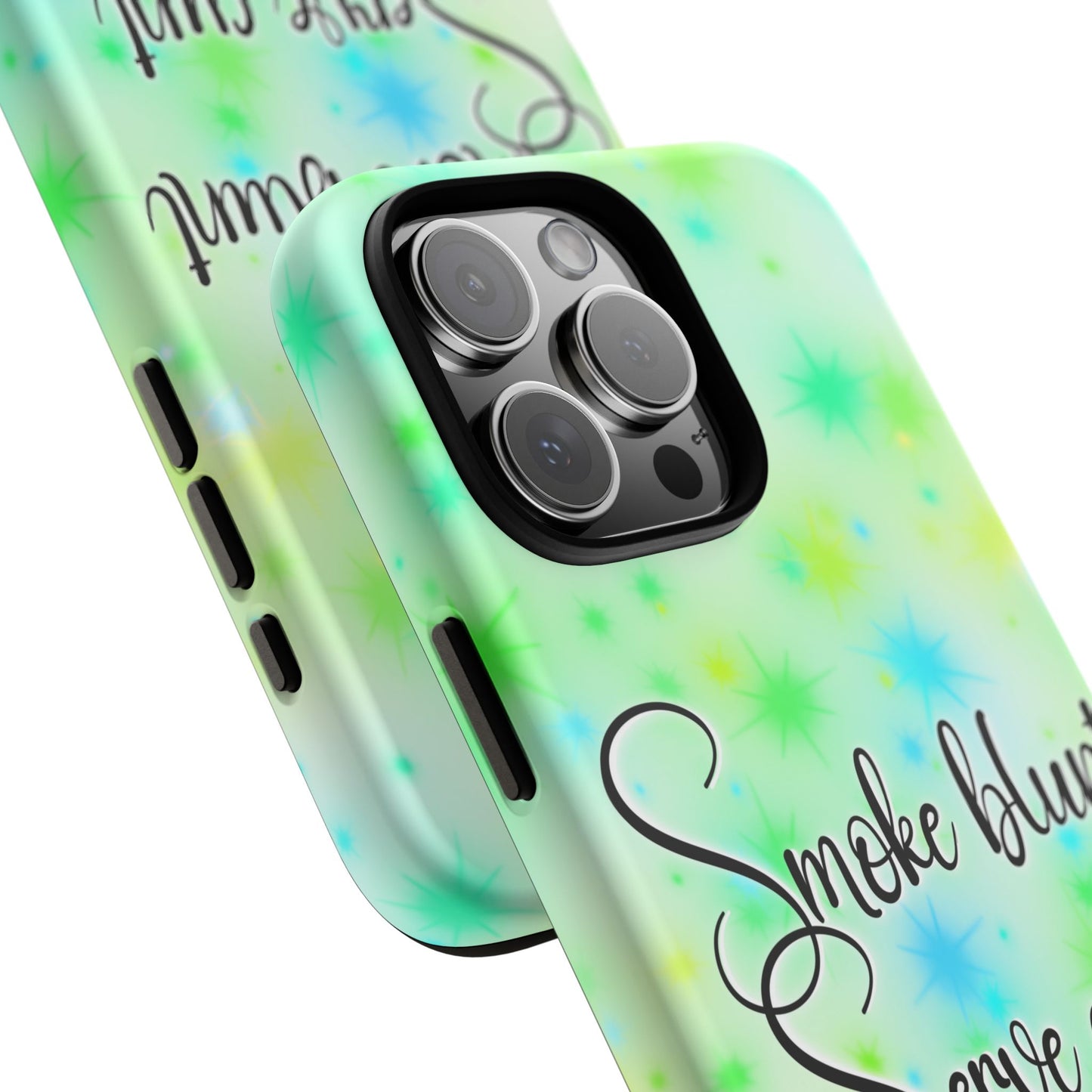 Phone Case — "Smoke blunt, Serve cunt" Green Starburst Tough Case