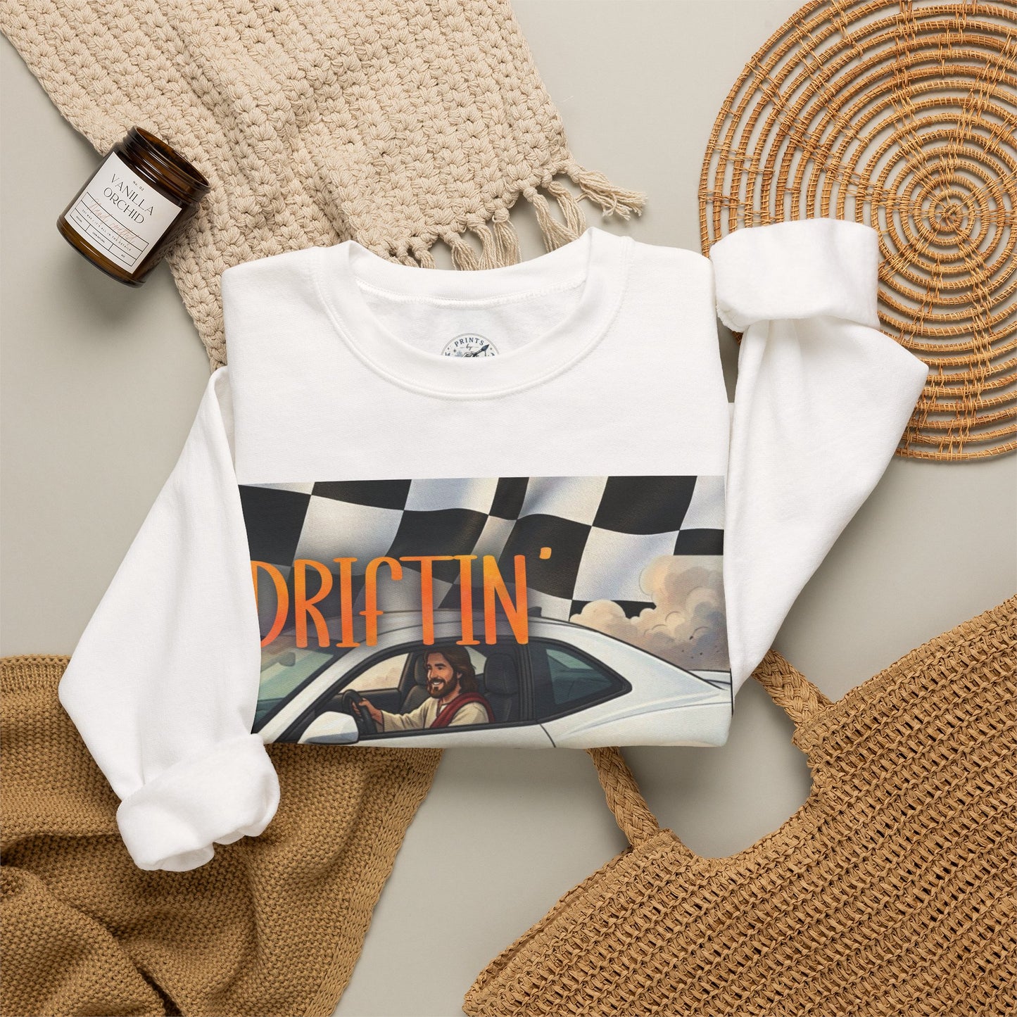Drifting with Jesus Unisex Heavy Blend™ Crewneck Sweatshirt