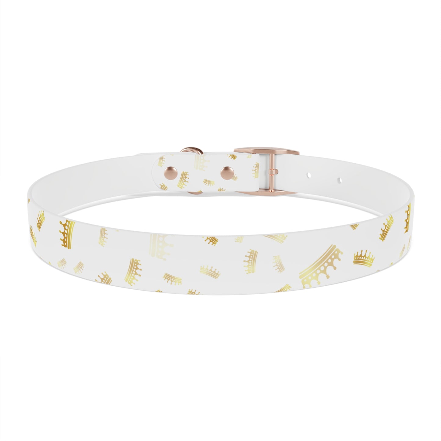 Gold Crown Pattern Dog Collar — Royal Pet Collar for Small & Large Dogs
