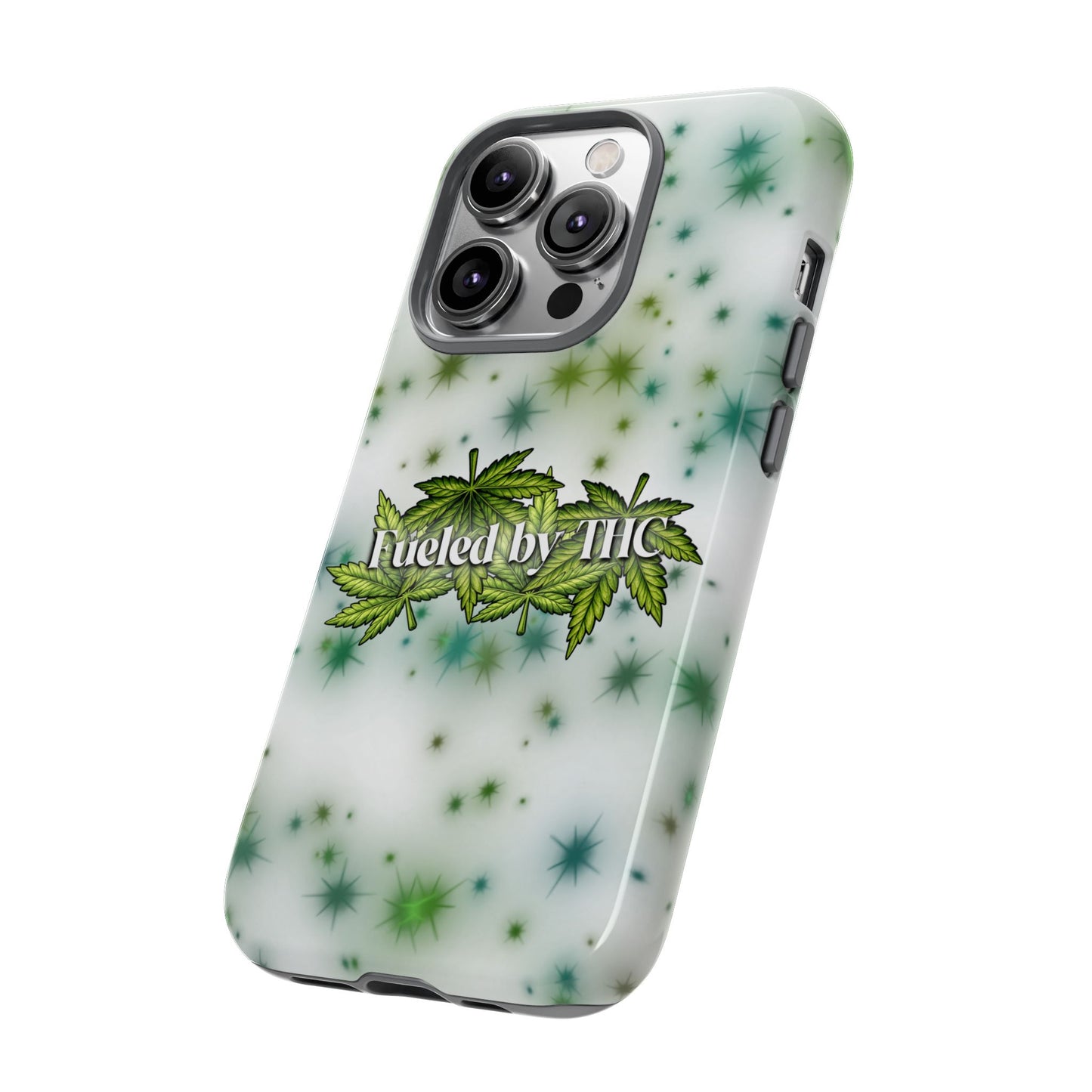 Phone Case — “Fueled by THC” Green Leaf Design