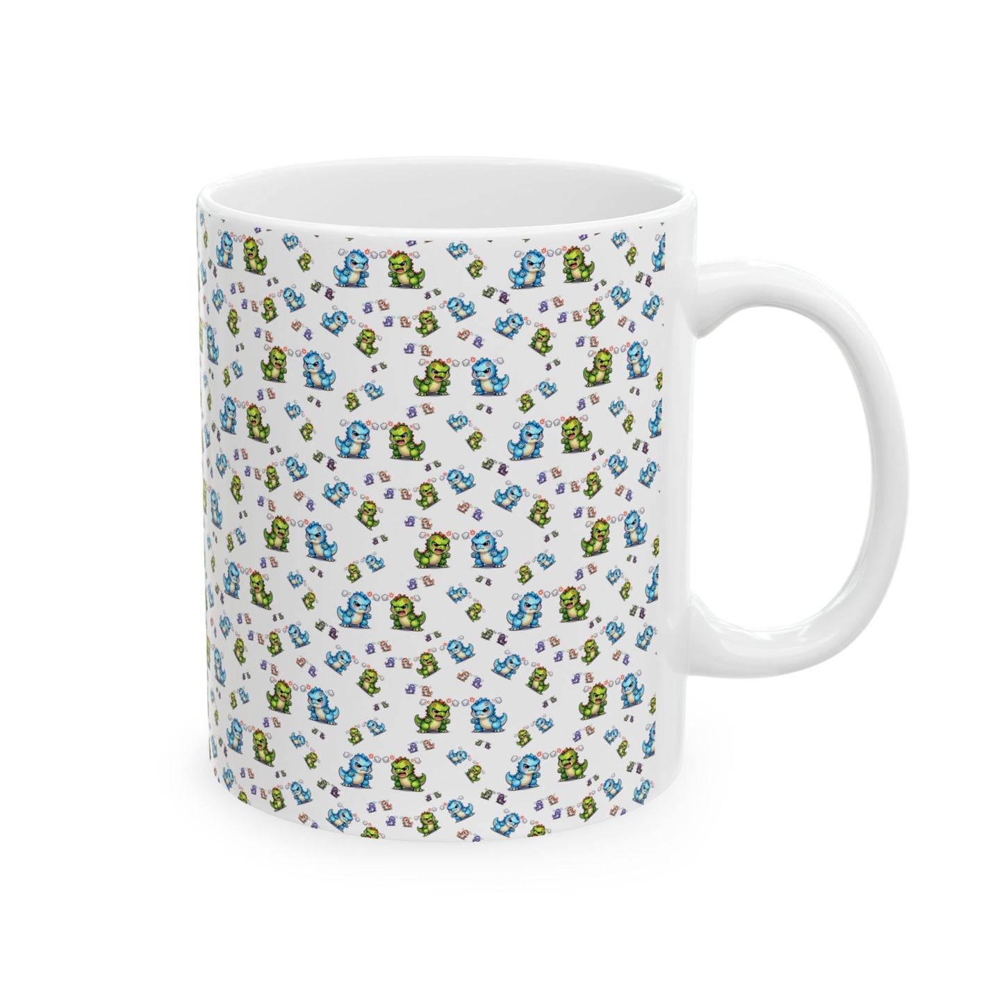 Dinosaur print Ceramic Mug, (11oz, 15oz)