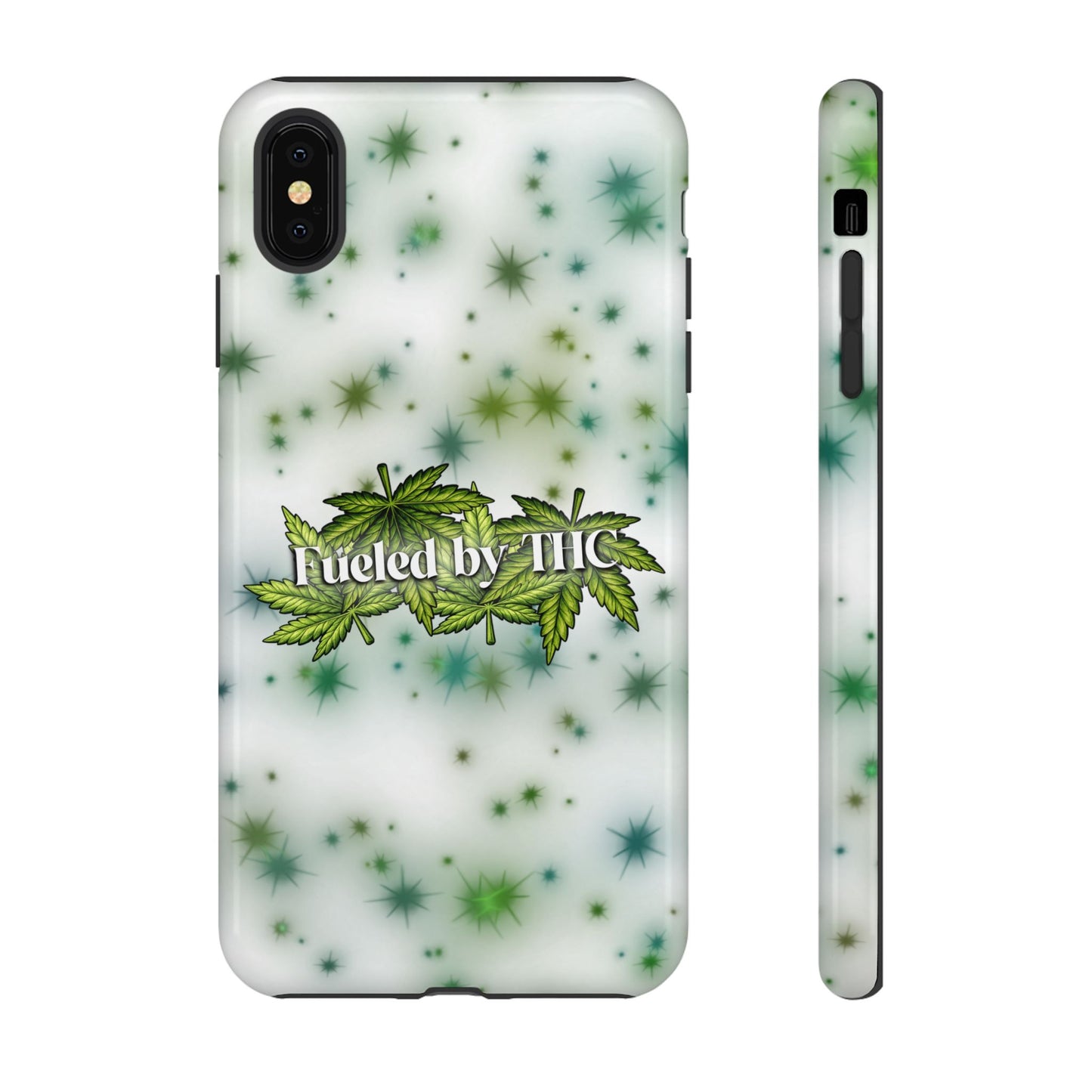 Phone Case — “Fueled by THC” Green Leaf Design