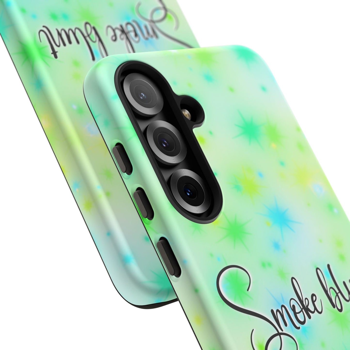 Phone Case — "Smoke blunt Serve cunt" Green Starburst Protective Case