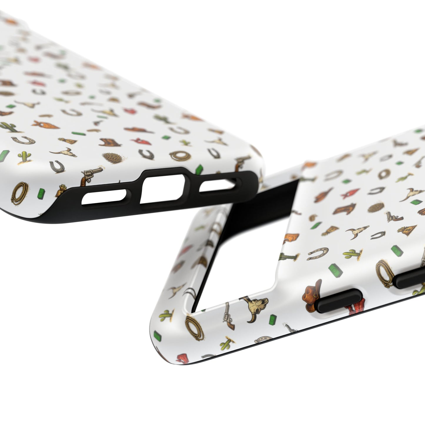 Western Pattern Phone Case — Cowboy Boots, Hats, Horseshoes & Cactus Tough Case