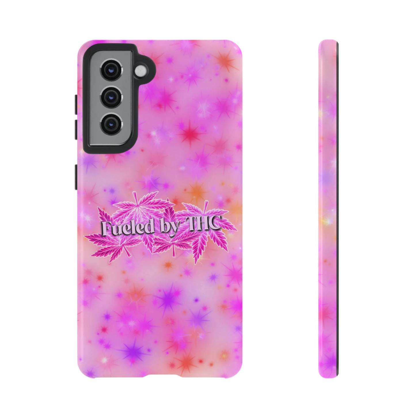 Tough Case — "Fueled by THC" Pink Tie-Dye Phone Cover