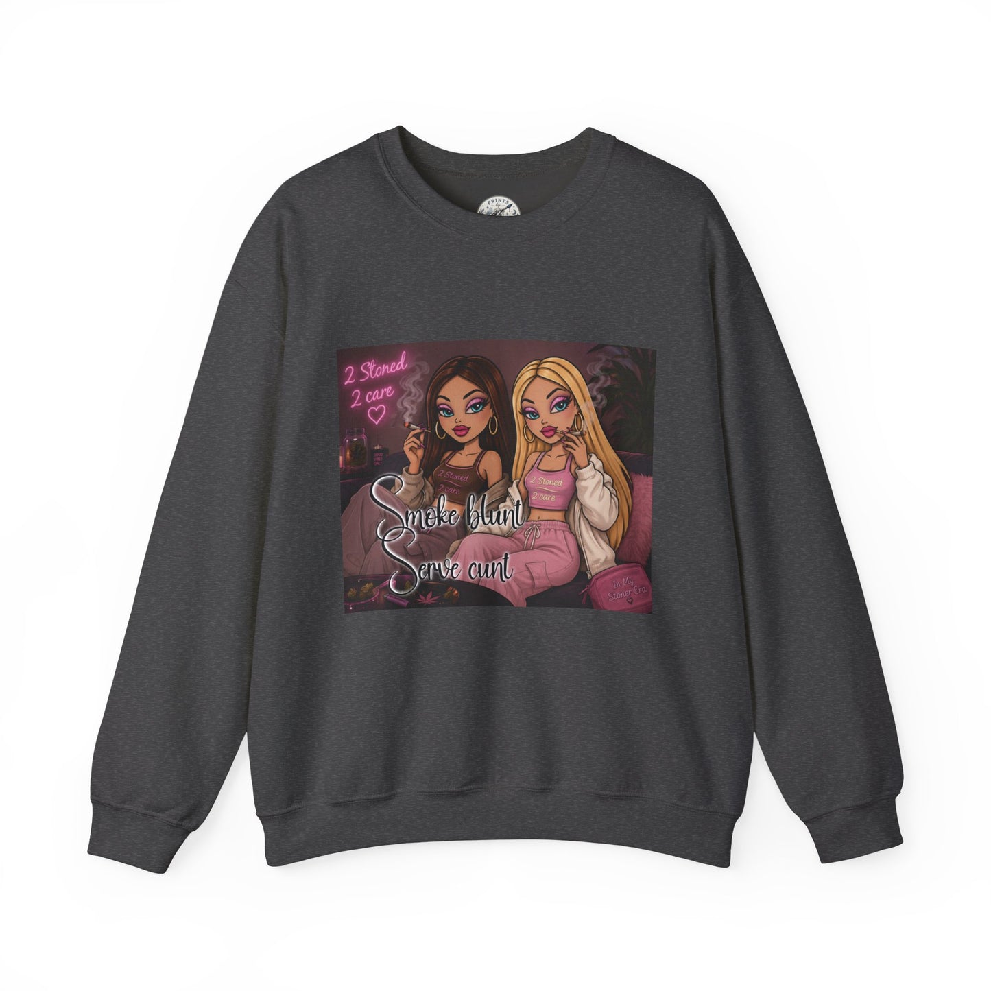 Smoke blunt serve cunt Unisex Heavy Blend™ Crewneck Sweatshirt