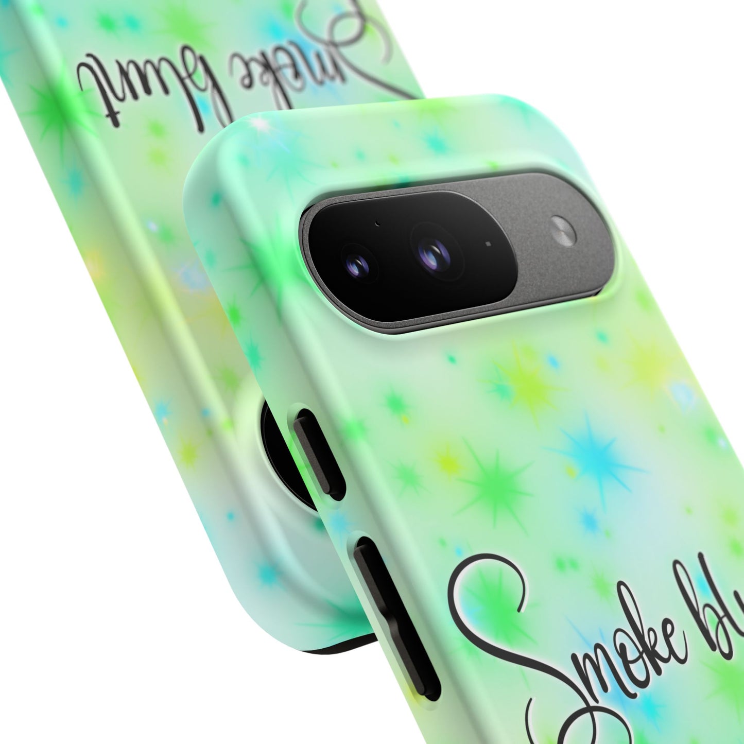 Phone Case — "Smoke blunt Serve cunt" Green Starburst Protective Case