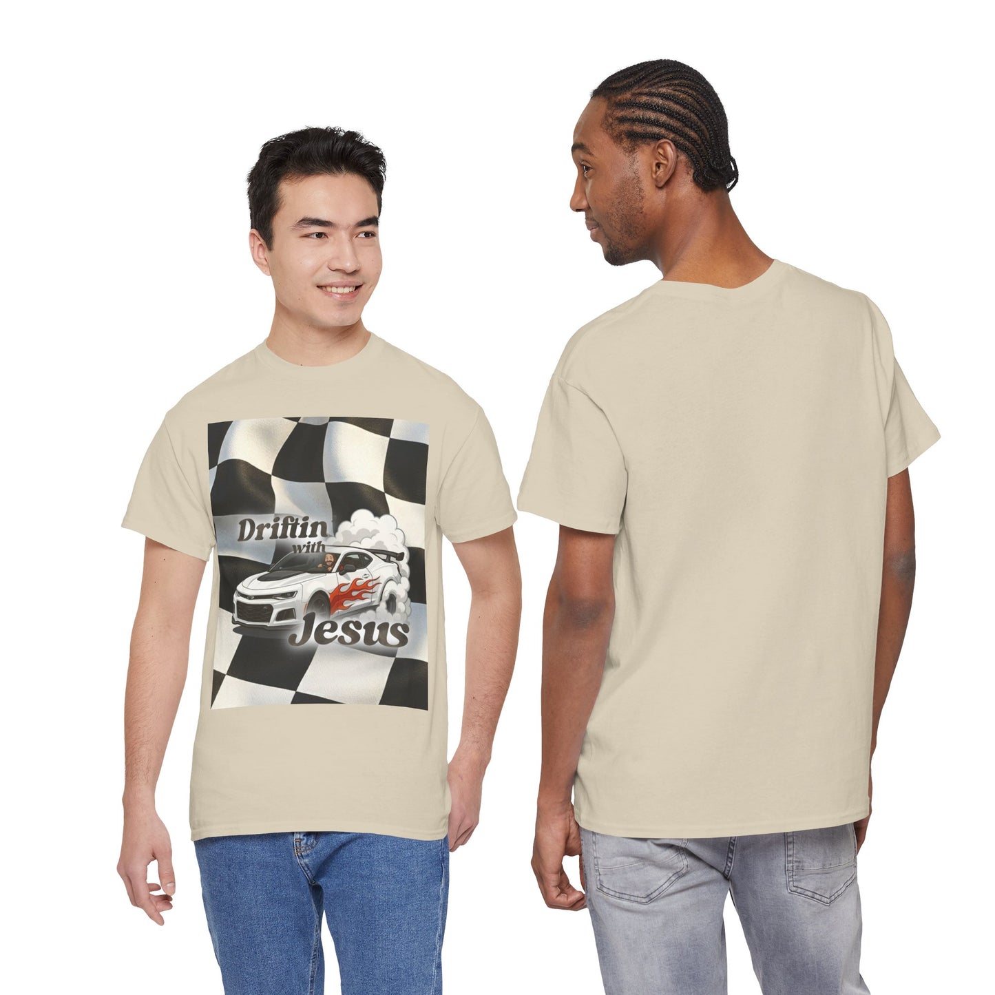 Driftin' with Jesus Tee — Christian Racing Graphic T-Shirt