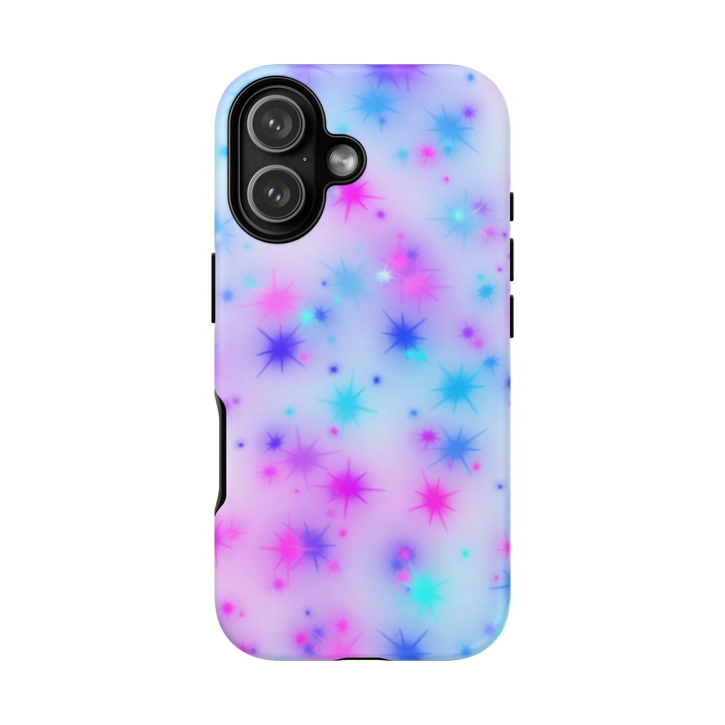Galaxy Starburst Tough Phone Case — Pastel Pink & Blue Sparkle Protective Cover