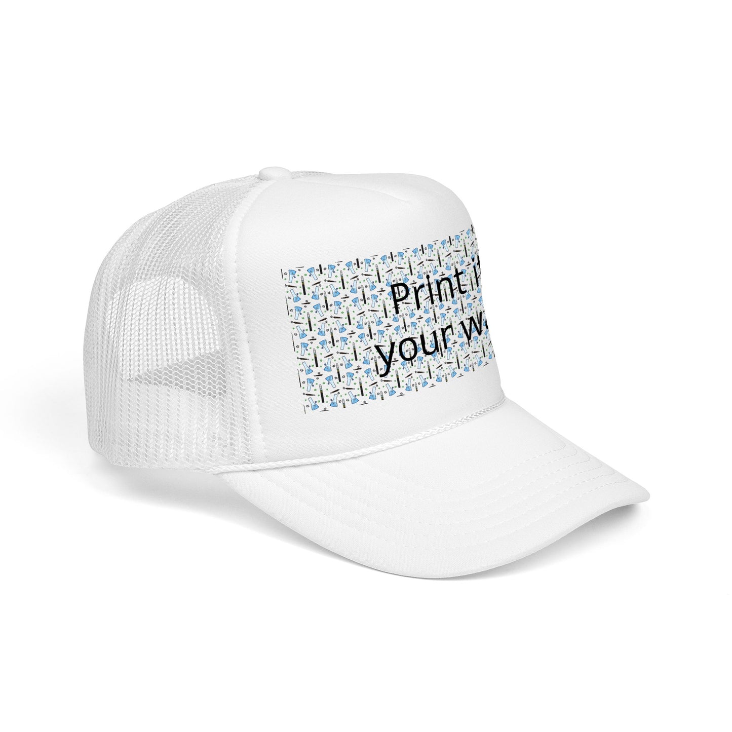 Foam Trucker Hat — "Print it your way" Custom Graphic Mesh Cap