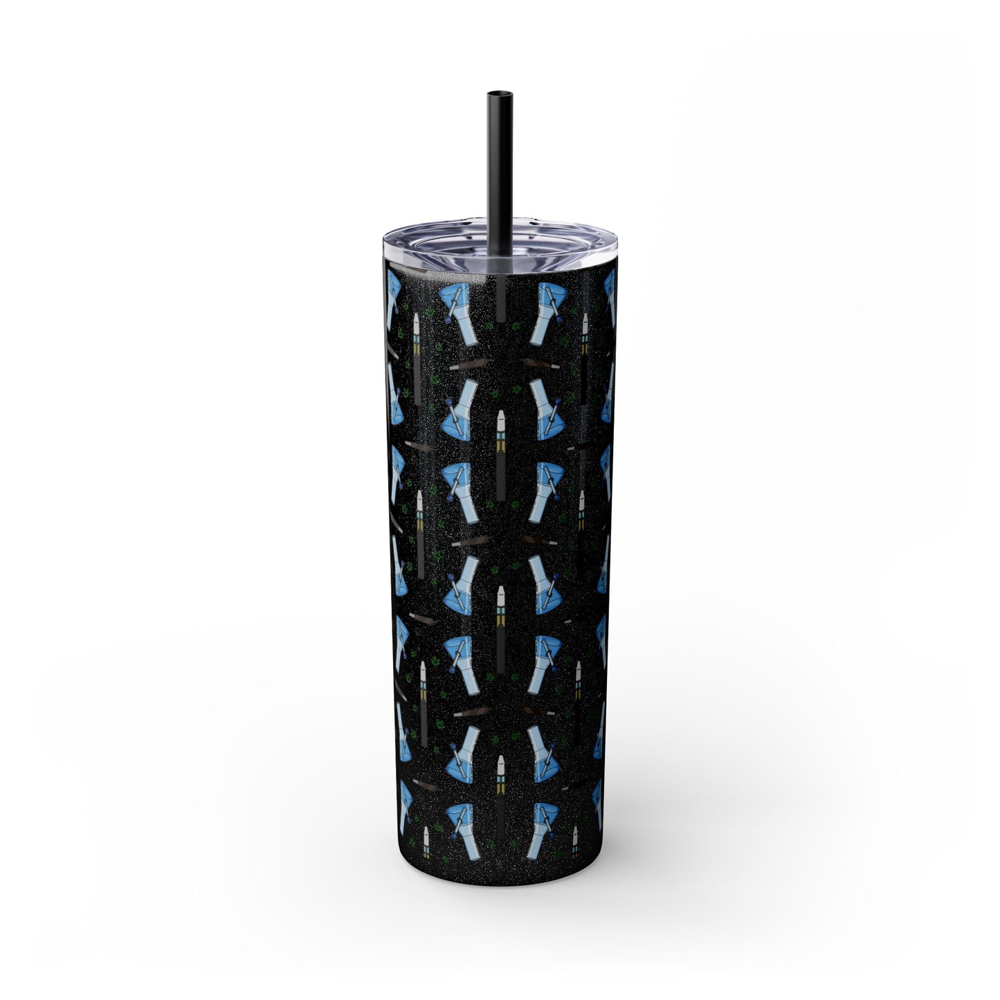 20oz Skinny Tumbler – Bongs & Penjamin Pattern | Travel Straw Cup for Stylists